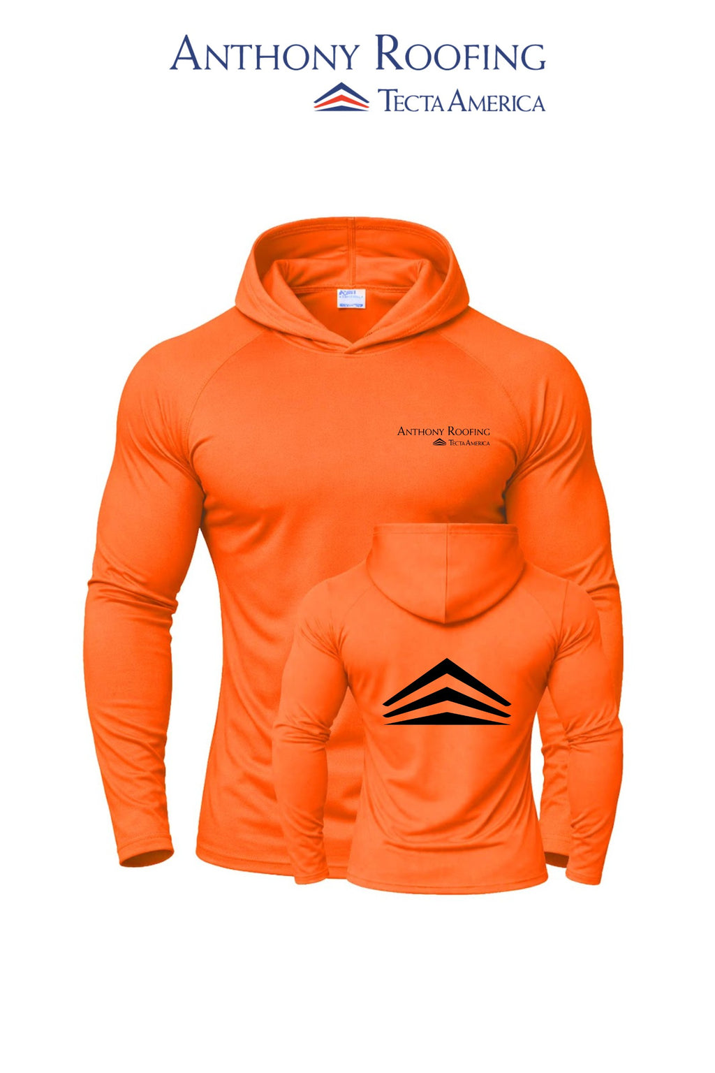 Port & Co™ Performance Pullover Hooded UPF50 Tee - Anthony Roofing