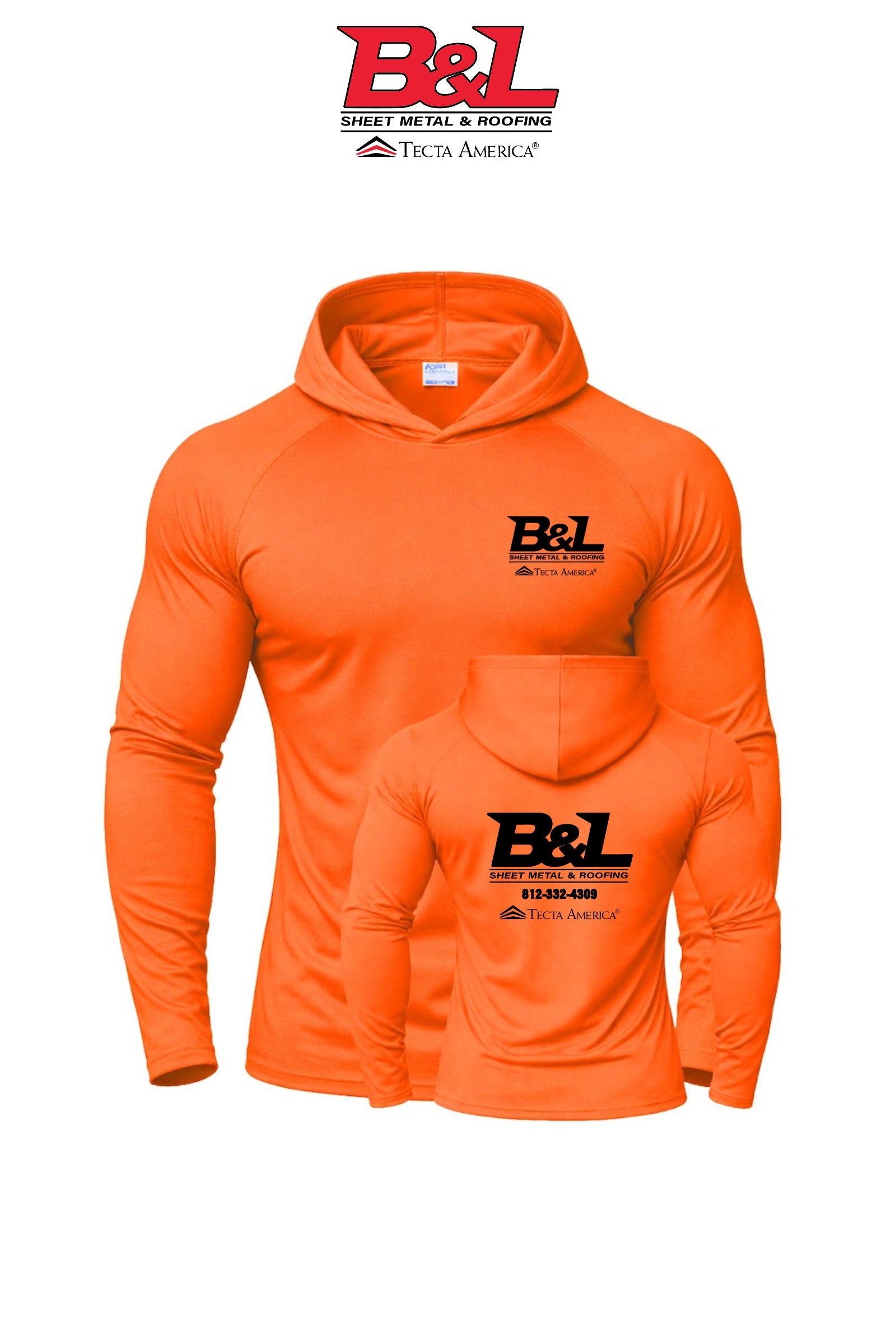 Port & Co™ Performance Pullover Hooded UPF50 Tee - B&L Sheet Metal & Roofing