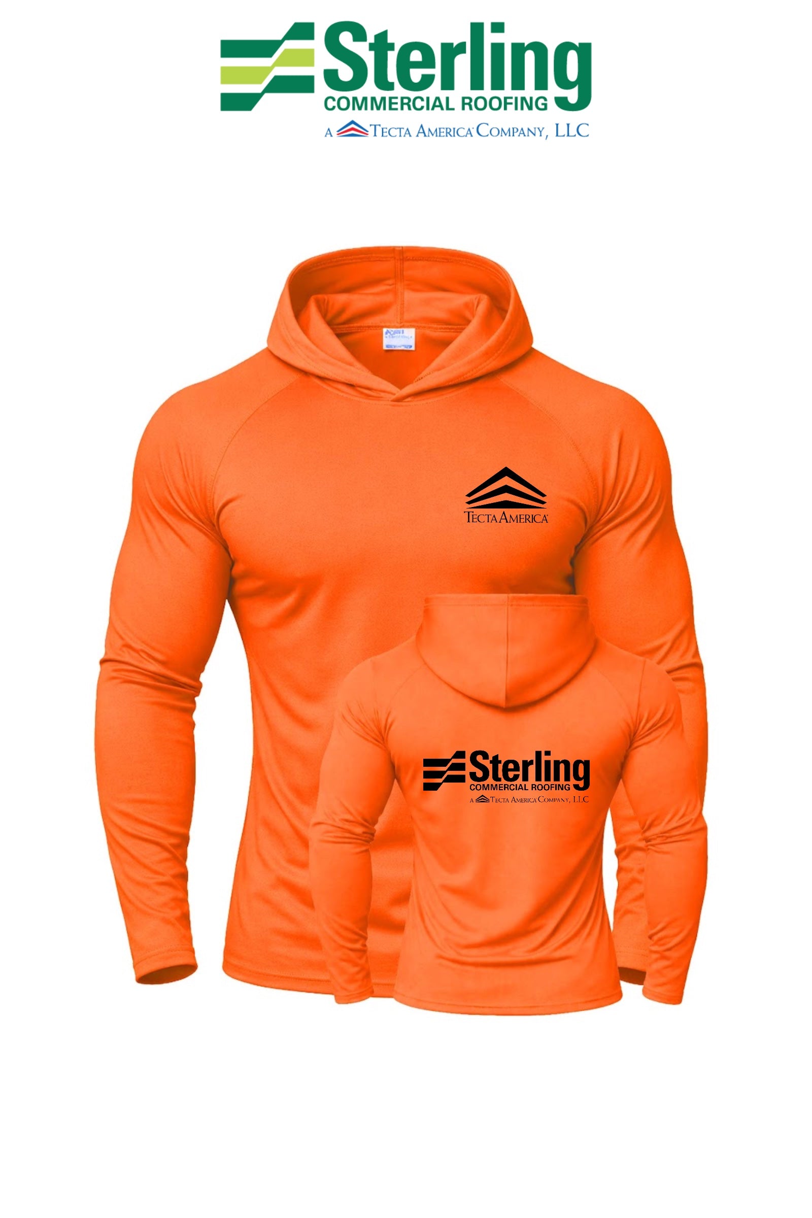 Port & Co™ Performance Pullover Hooded UPF50 Tee - Sterling, A Tecta American Company LLC