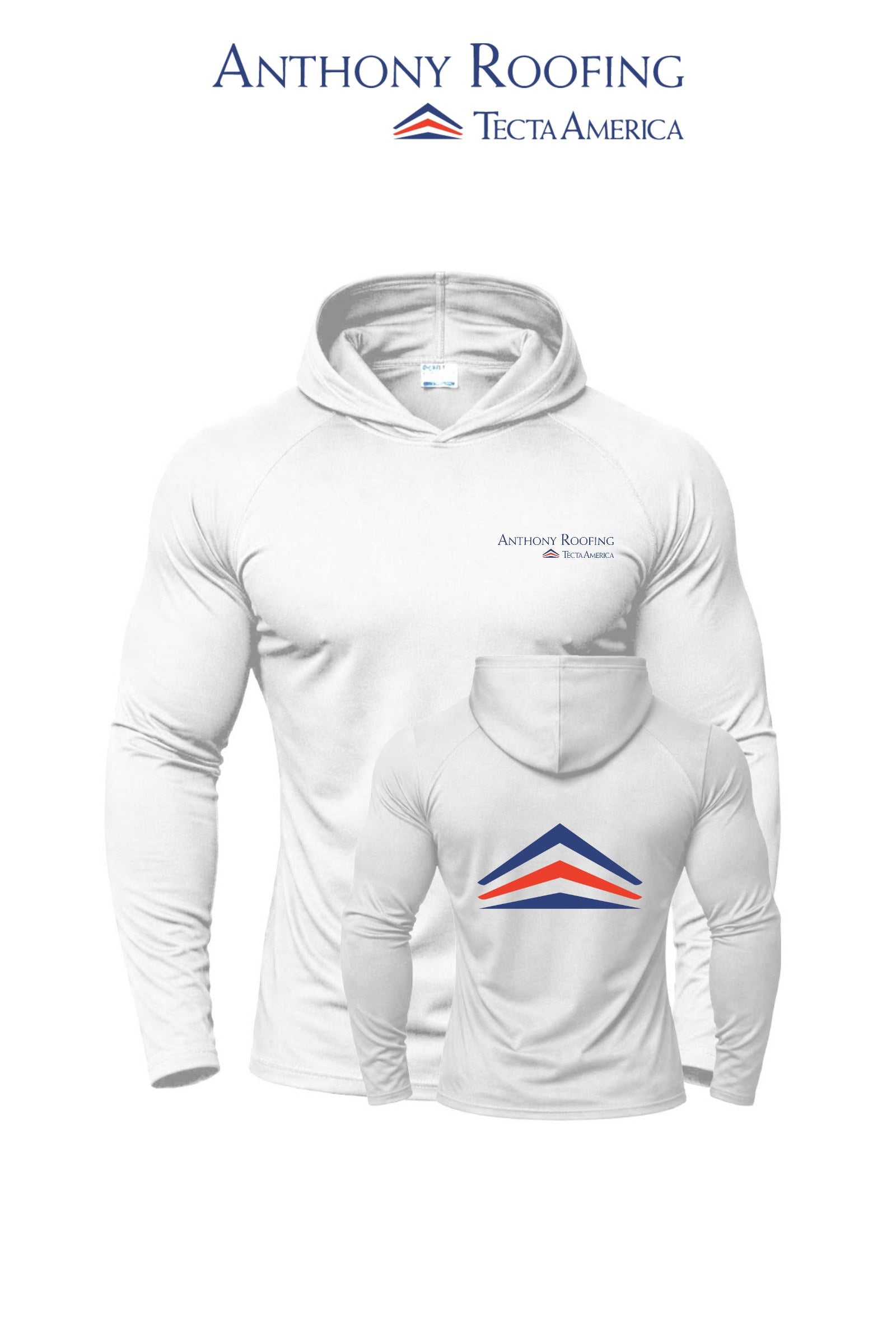 Port & Co™ Performance Pullover Hooded UPF50 Tee - Anthony Roofing