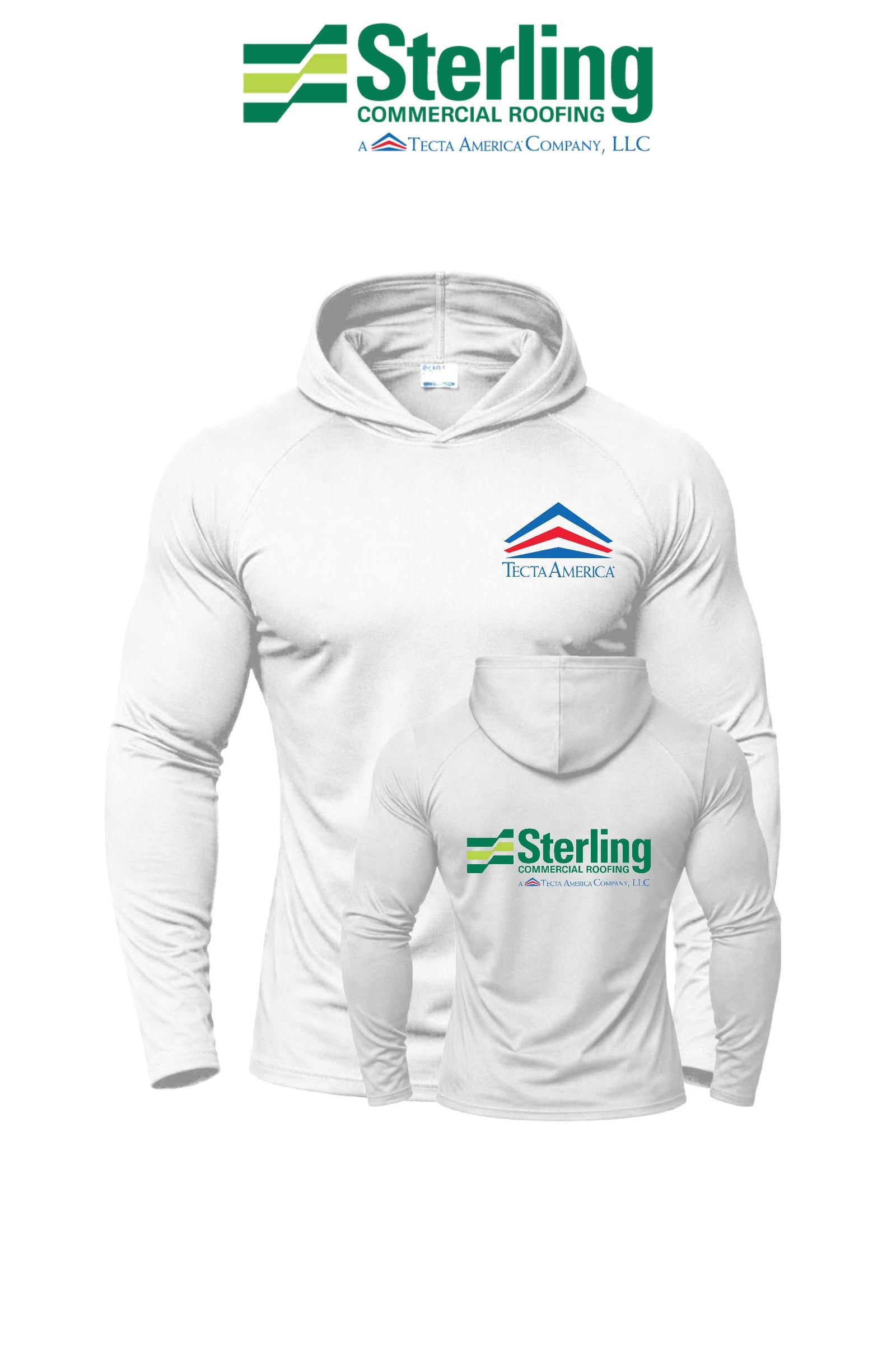 Port & Co™ Performance Pullover Hooded UPF50 Tee - Sterling, A Tecta American Company LLC