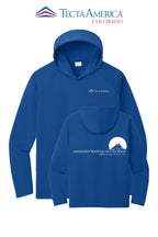Port & Co™ Performance Pullover Hooded UPF50 Tee - Monument Roofing of Colorado