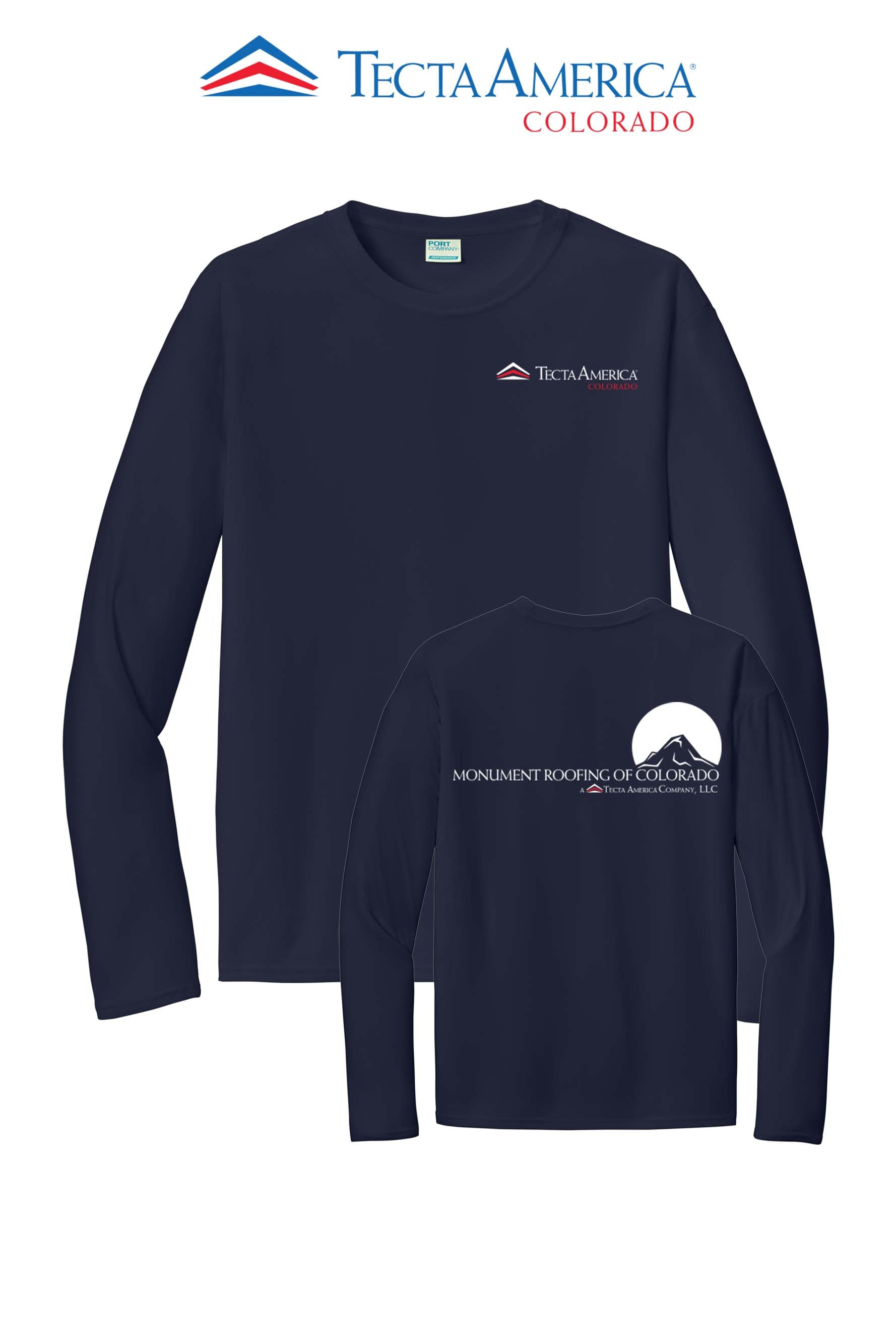 Port & Co™ Performance UPF 50 Long Sleeve - Monument Roofing of Colorado