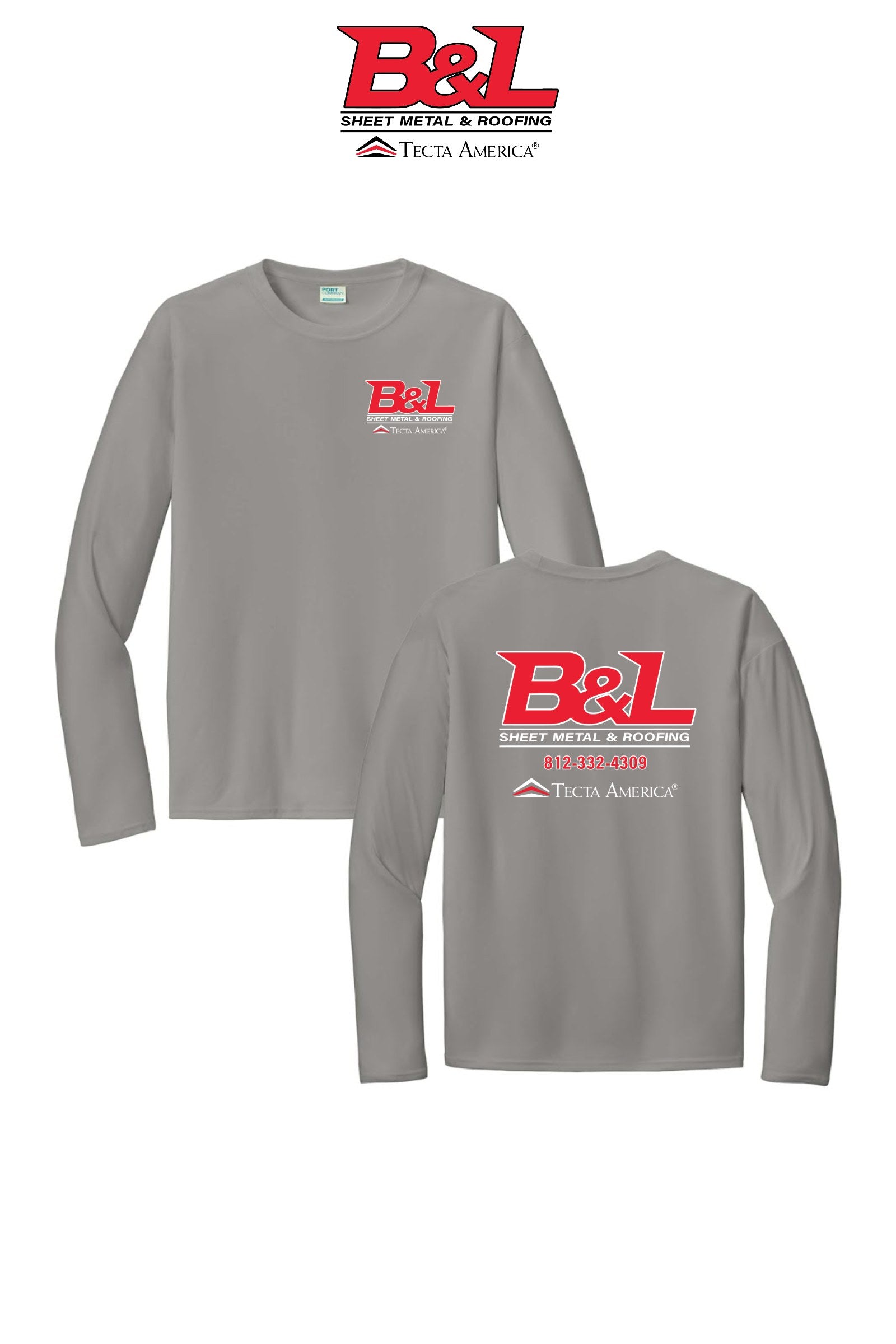 Port & Co™ Performance UPF 50 Long Sleeve - B&L Sheet Metal & Roofing