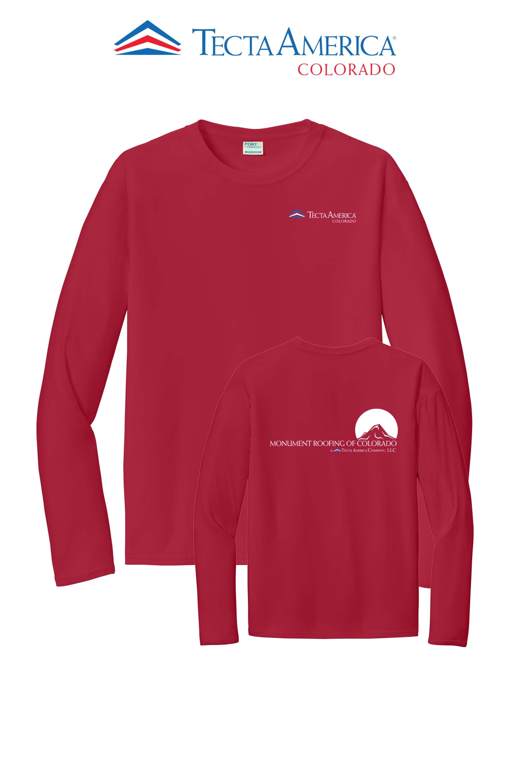 Port & Co™ Performance UPF 50 Long Sleeve - Monument Roofing of Colorado