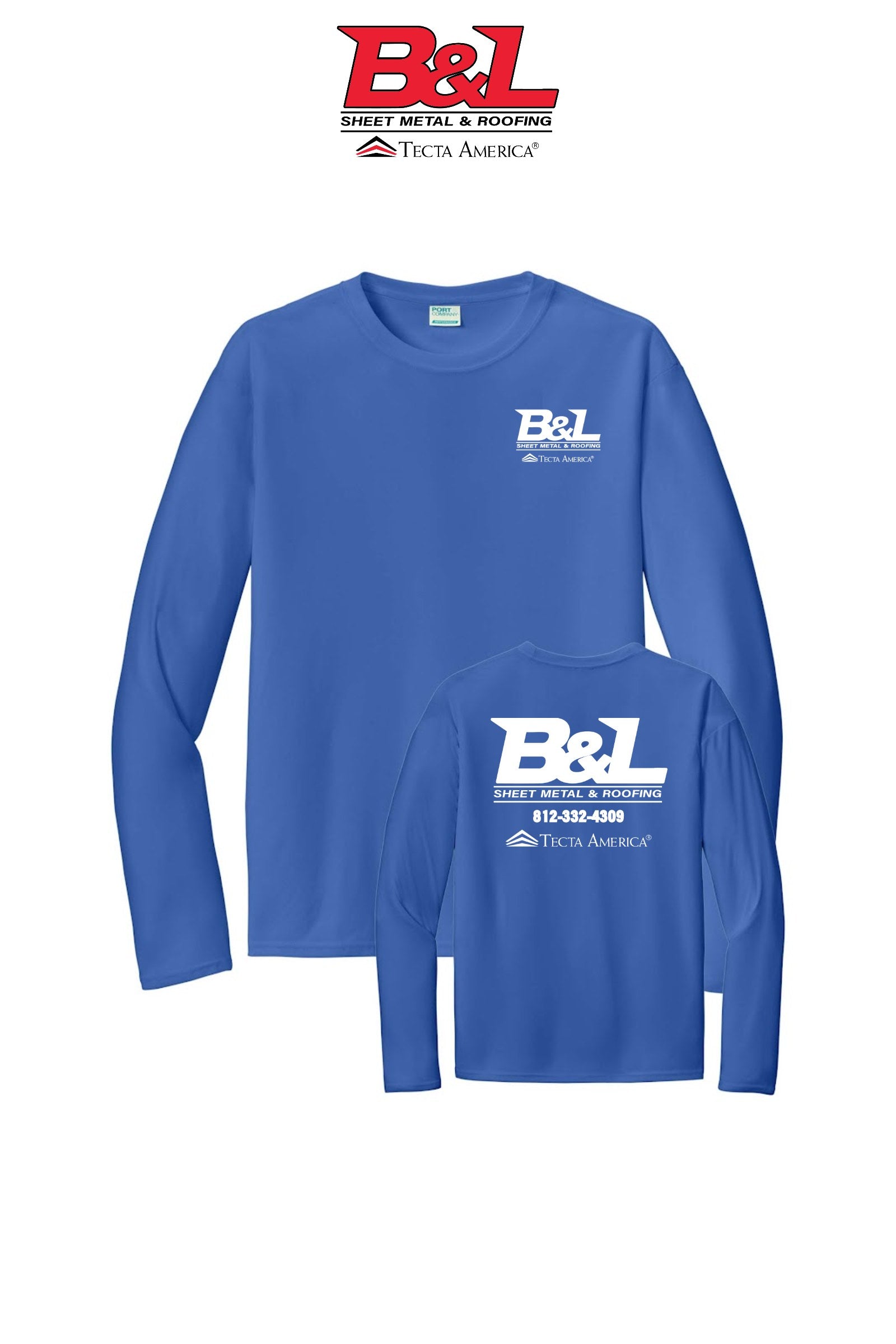 Port & Co™ Performance UPF 50 Long Sleeve - B&L Sheet Metal & Roofing