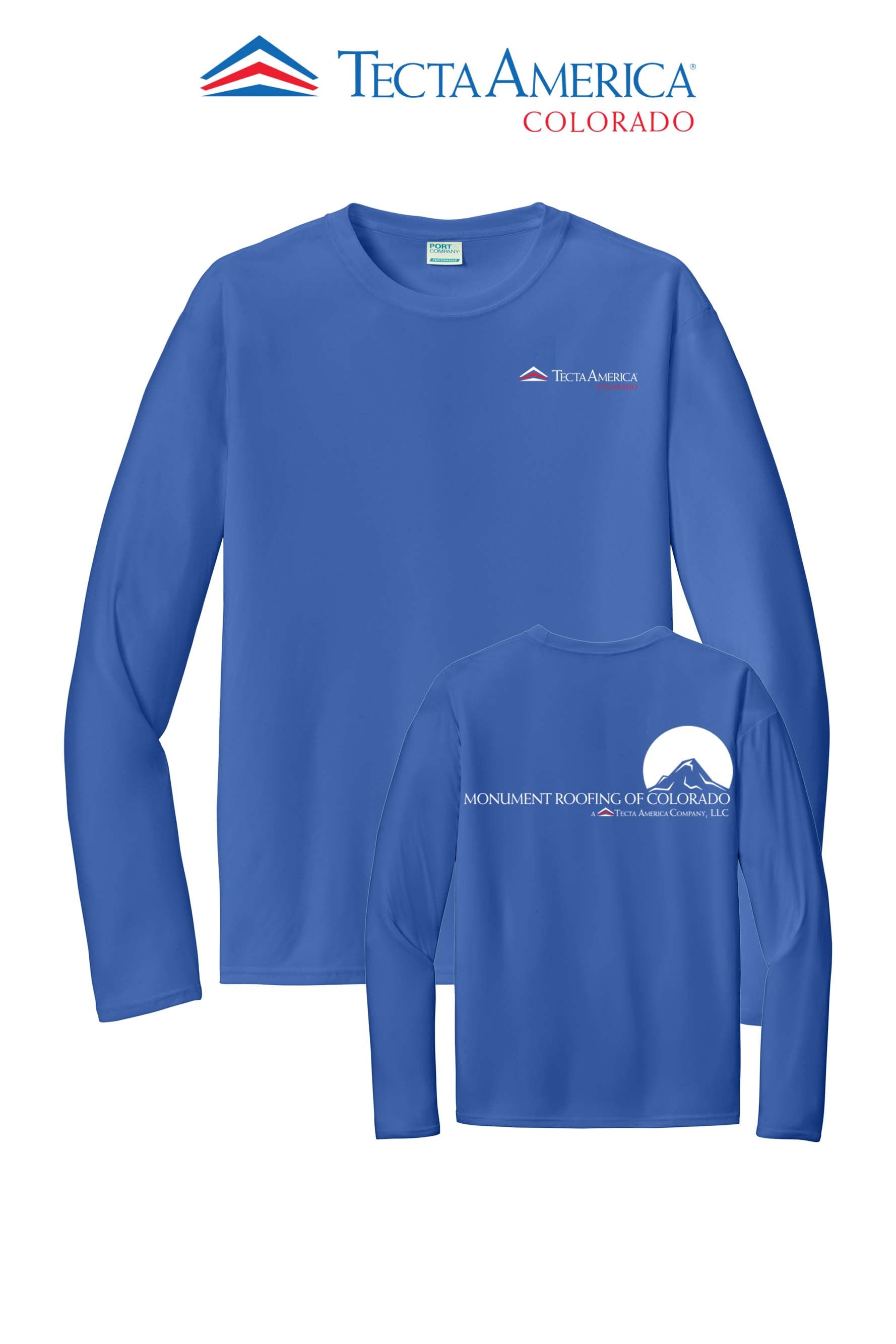 Port & Co™ Performance UPF 50 Long Sleeve - Monument Roofing of Colorado