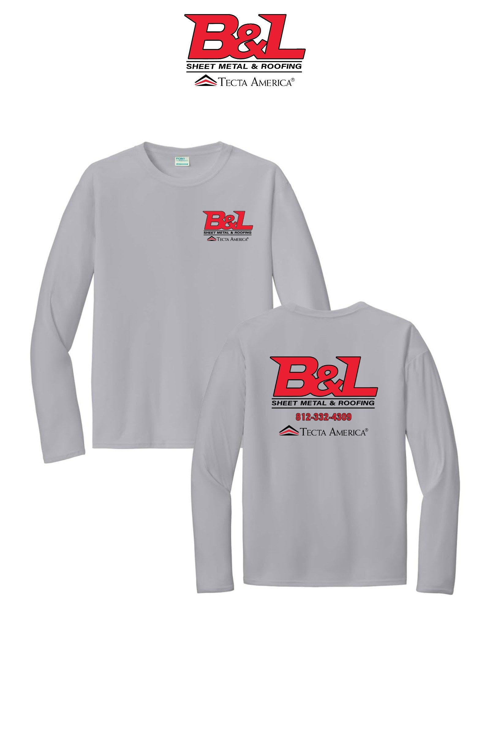 Port & Co™ Performance UPF 50 Long Sleeve - B&L Sheet Metal & Roofing