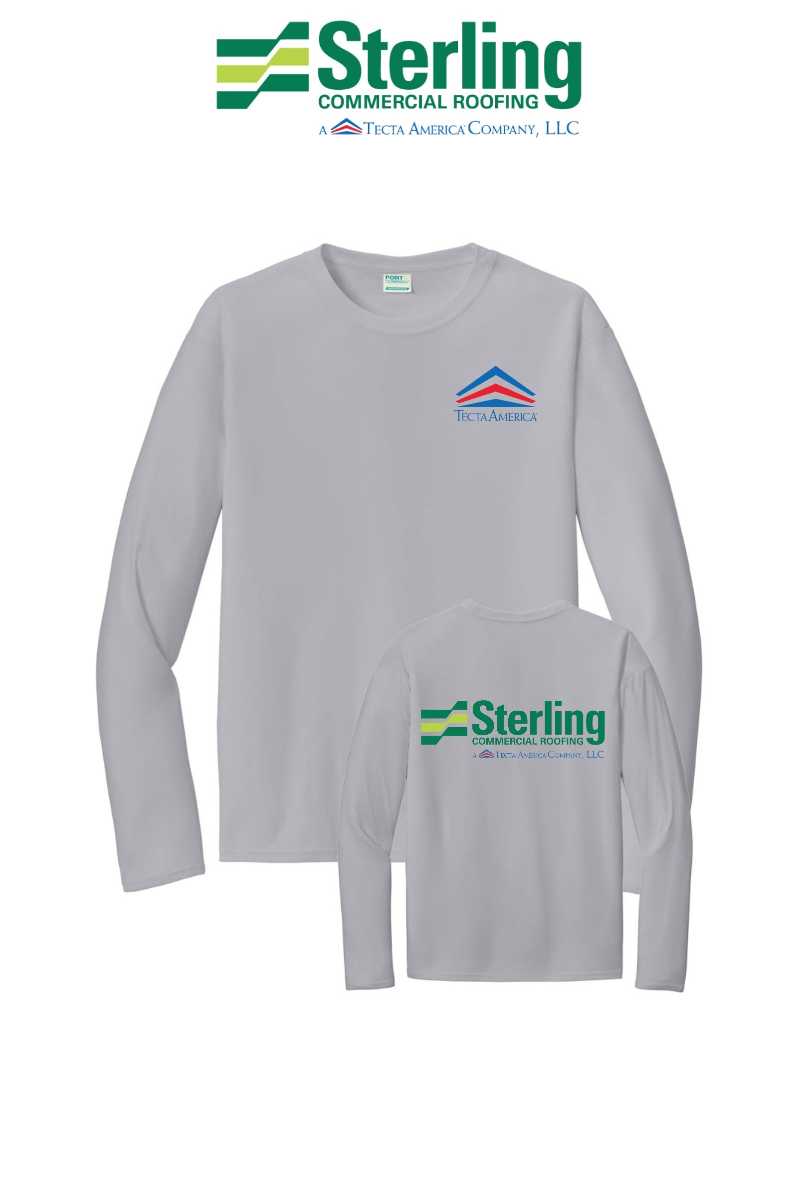 Port & Co™ Performance UPF 50 Long Sleeve - Sterling, A Tecta American Company LLC
