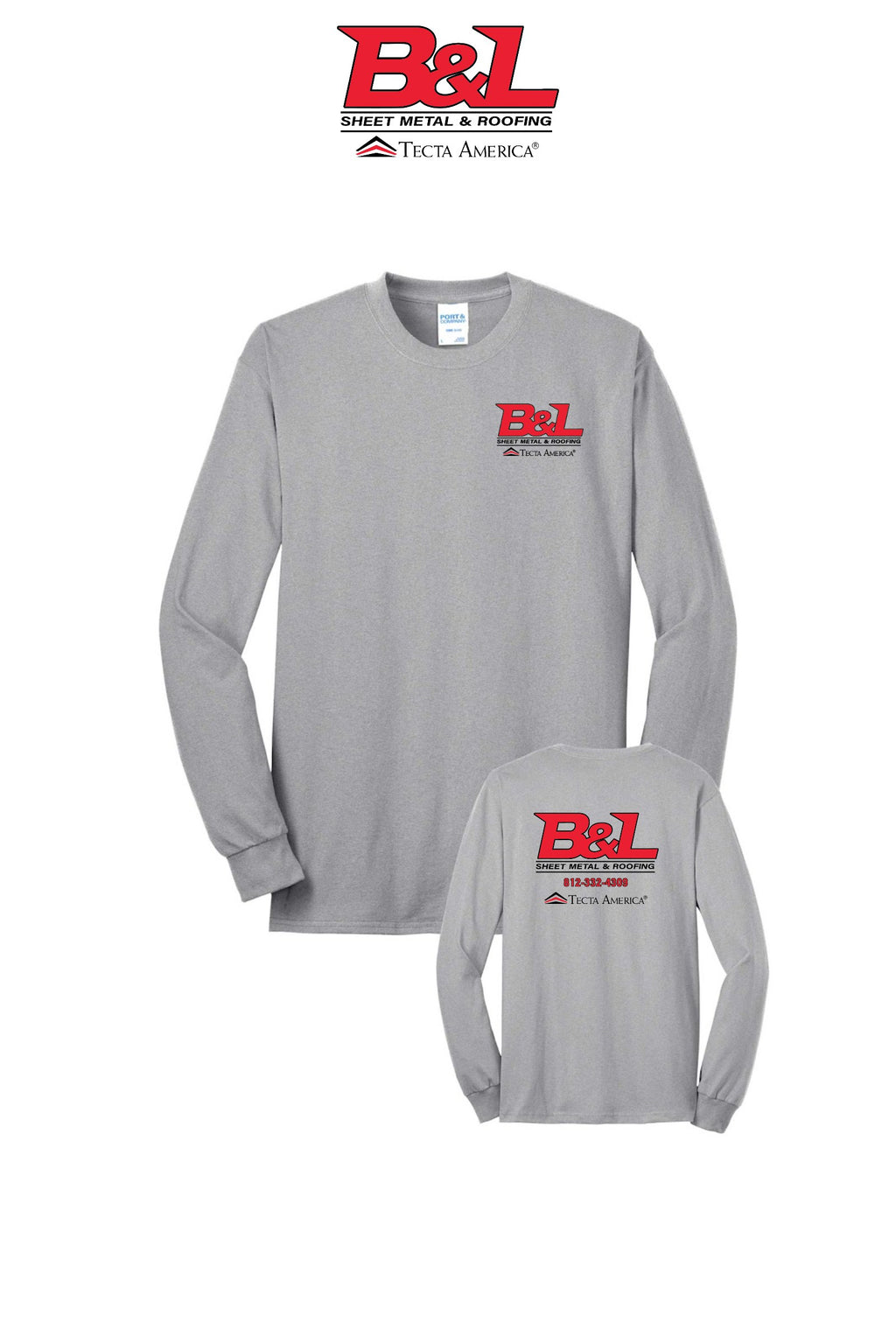 Port & Co™ Long Sleeve Core Blend Tee - B&L Sheet Metal & Roofing