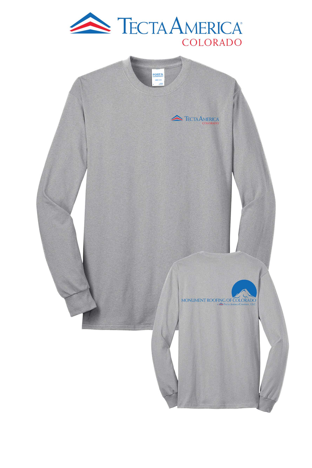 Port & Co™ Long Sleeve Core Blend Tee - Monument Roofing of Colorado