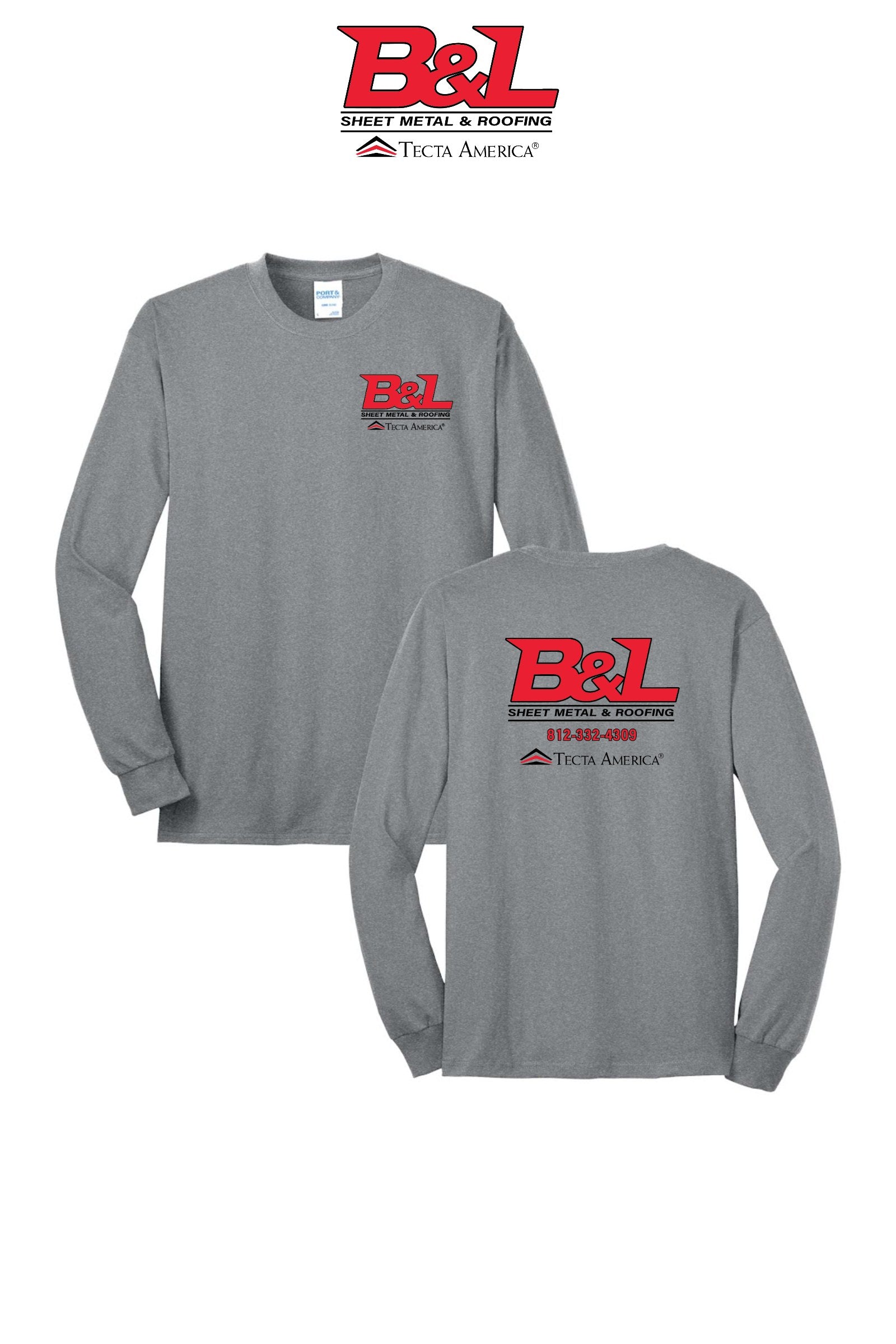 Port & Co™ Long Sleeve Core Blend Tee - B&L Sheet Metal & Roofing