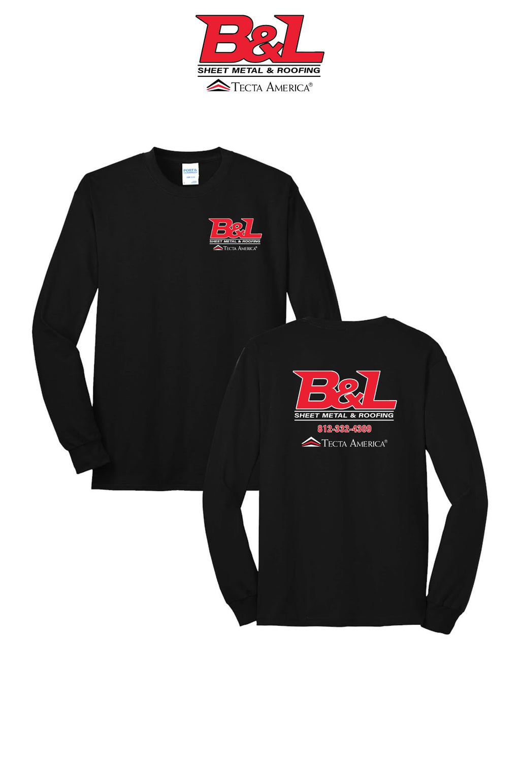 Port & Co™ Long Sleeve Core Blend Tee - B&L Sheet Metal & Roofing