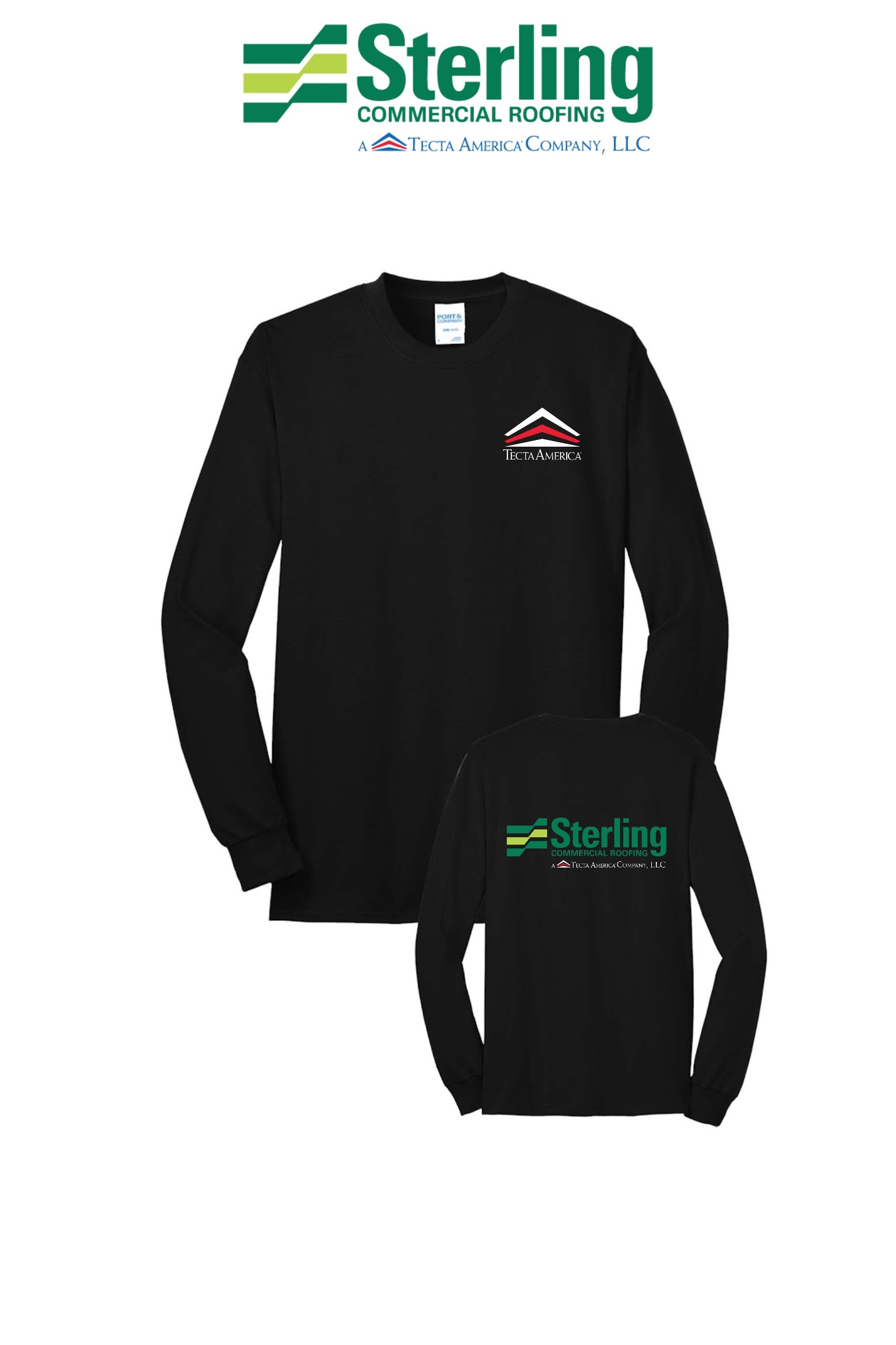 Port & Co™ Long Sleeve Core Blend Tee - Sterling, A Tecta American Company LLC