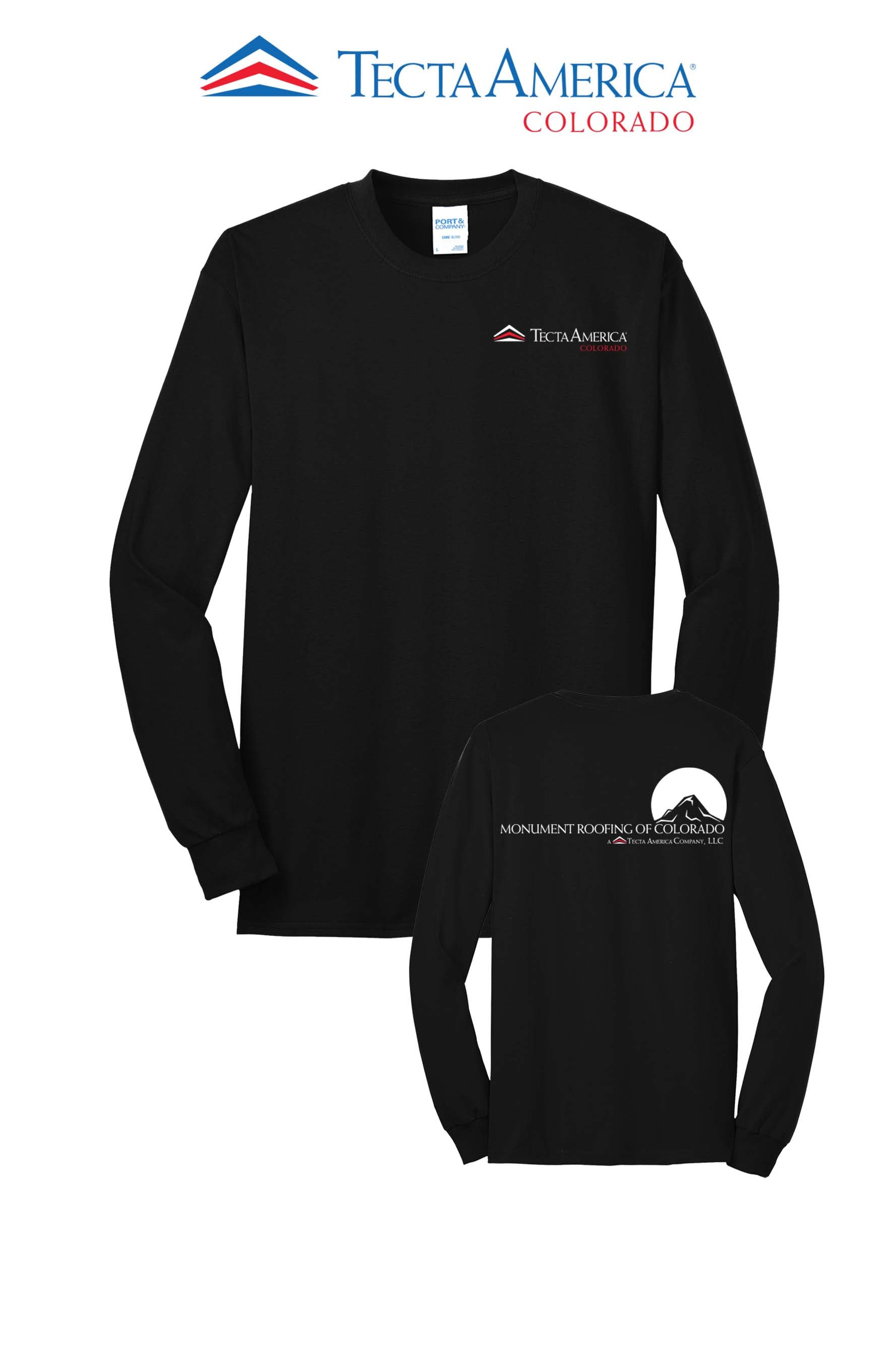 Port & Co™ Long Sleeve Core Blend Tee - Monument Roofing of Colorado