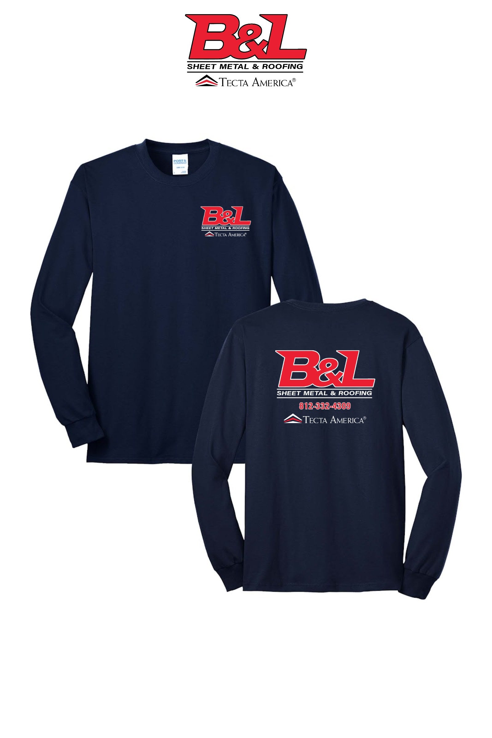 Port & Co™ Long Sleeve Core Blend Tee - B&L Sheet Metal & Roofing