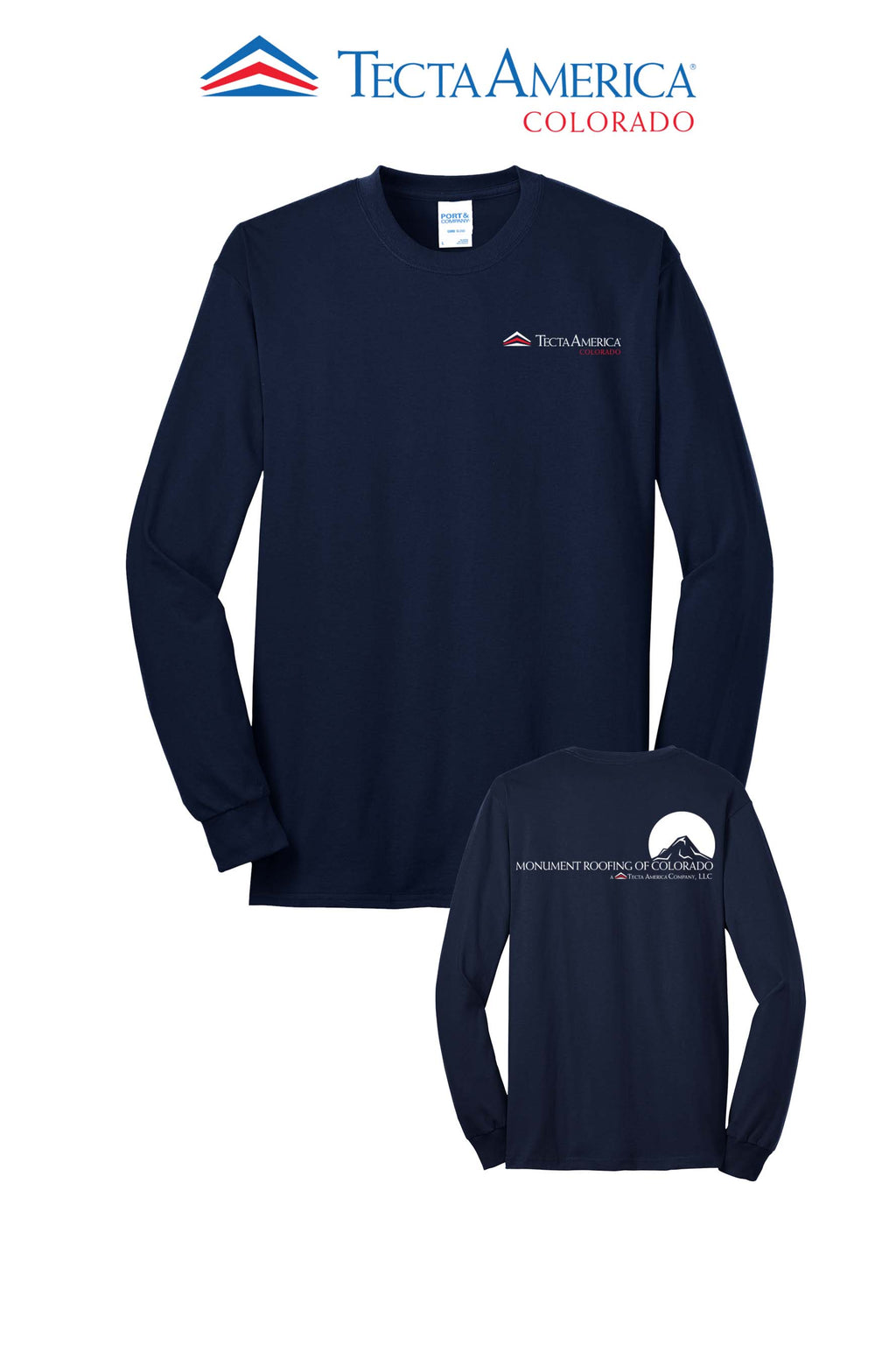 Port & Co™ Long Sleeve Core Blend Tee - Monument Roofing of Colorado