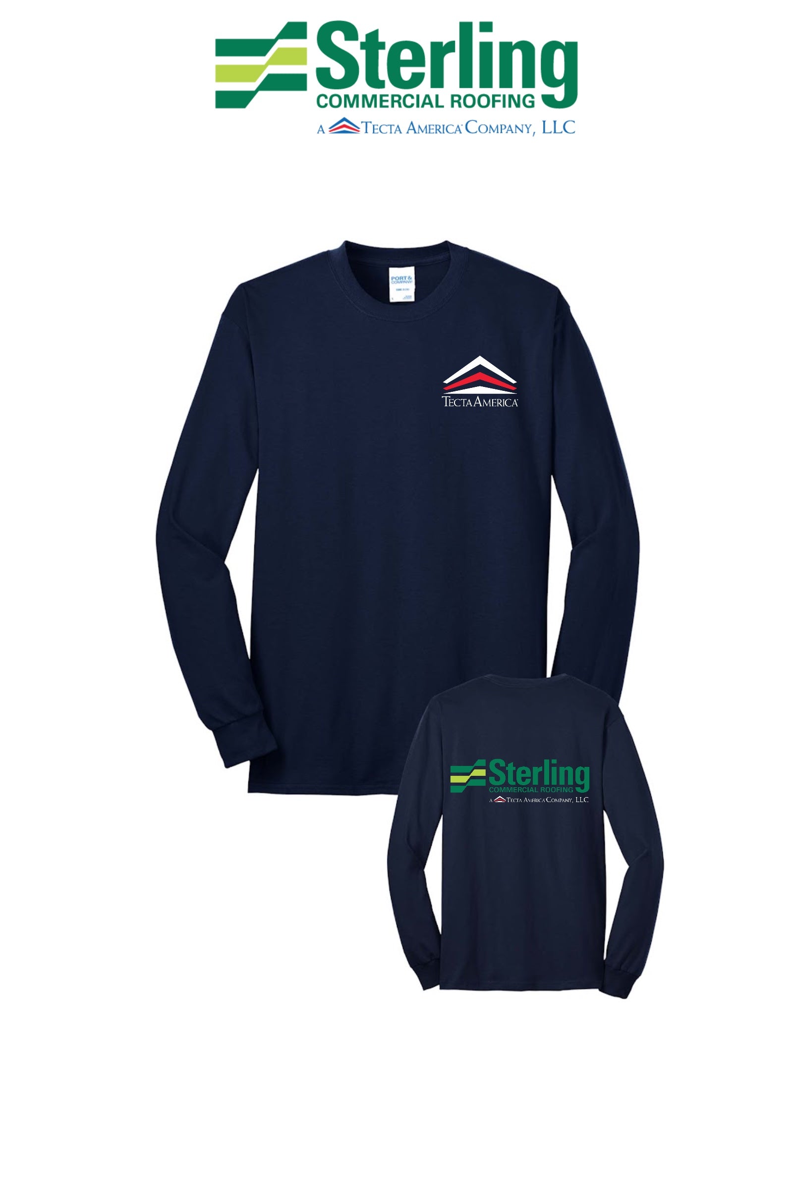 Port & Co™ Long Sleeve Core Blend Tee - Sterling, A Tecta American Company LLC