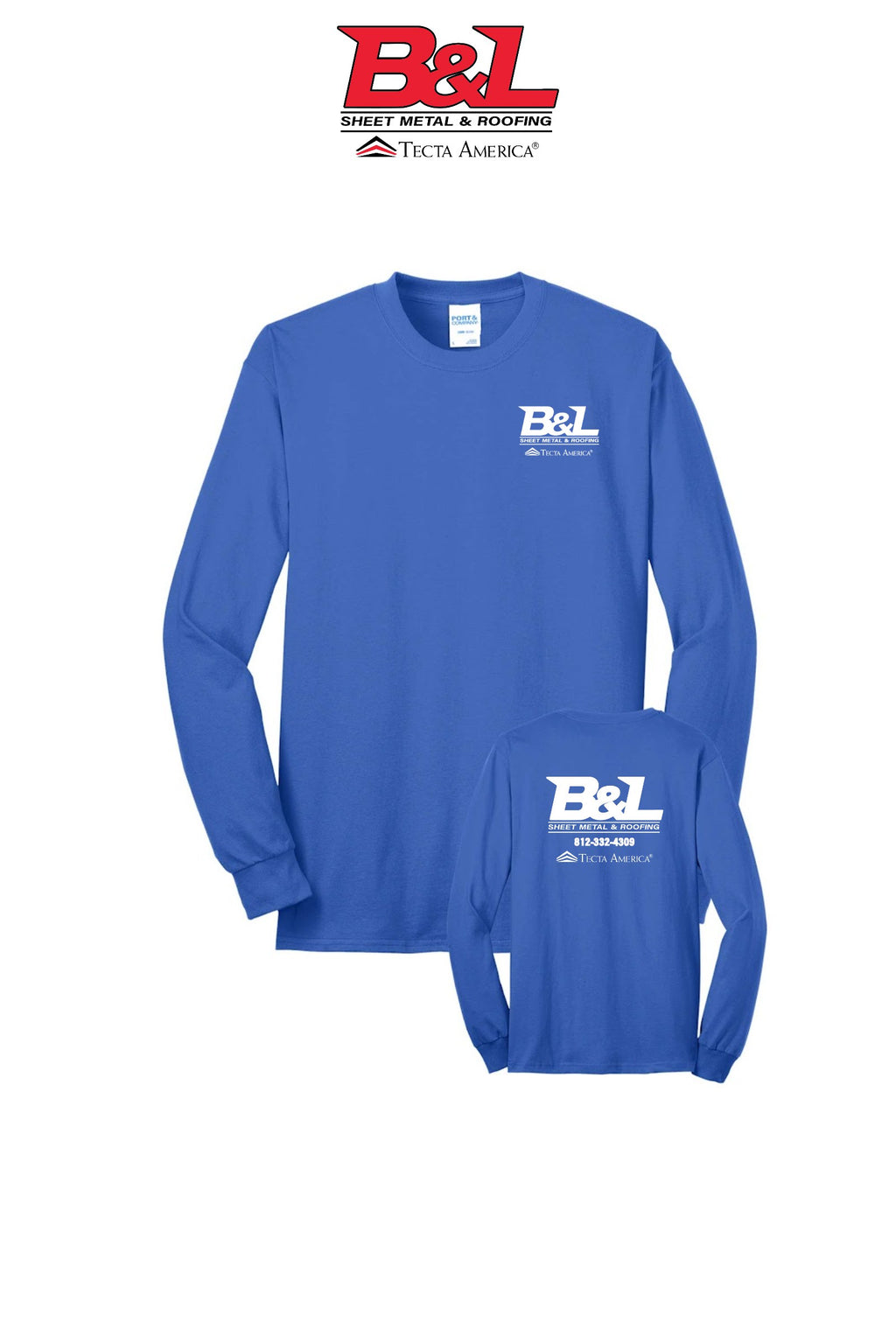 Port & Co™ Long Sleeve Core Blend Tee - B&L Sheet Metal & Roofing