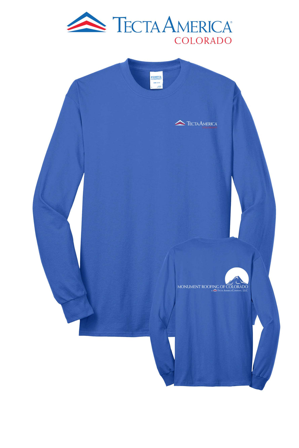 Port & Co™ Long Sleeve Core Blend Tee - Monument Roofing of Colorado
