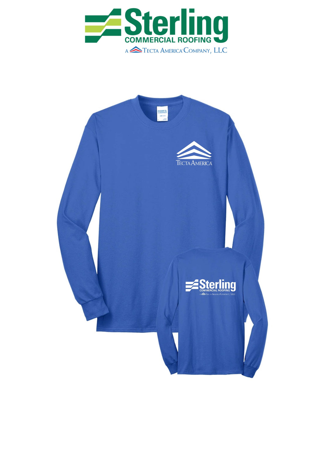Port & Co™ Long Sleeve Core Blend Tee - Sterling, A Tecta American Company LLC