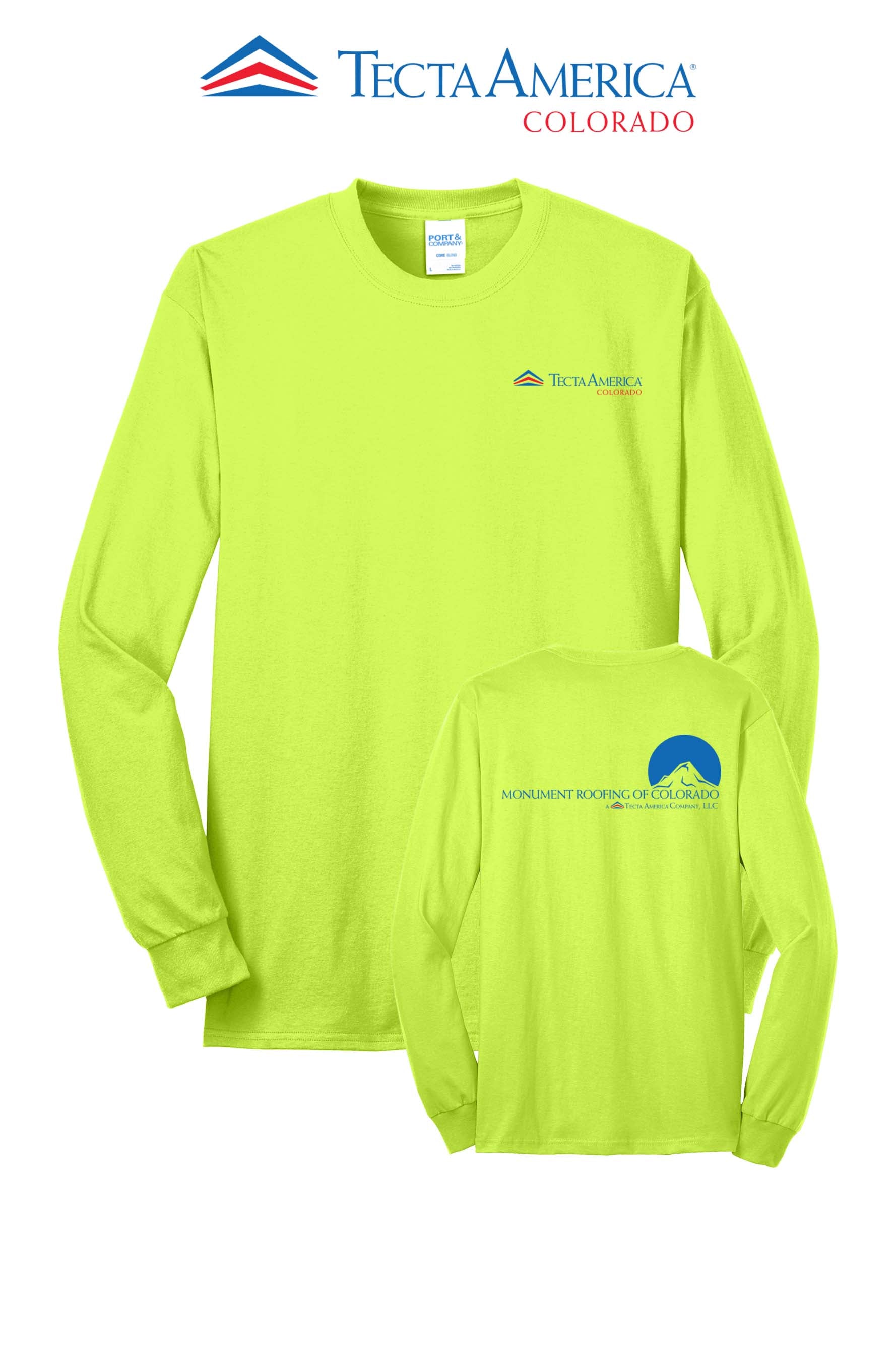 Port & Co™ Long Sleeve Core Blend Tee - Monument Roofing of Colorado