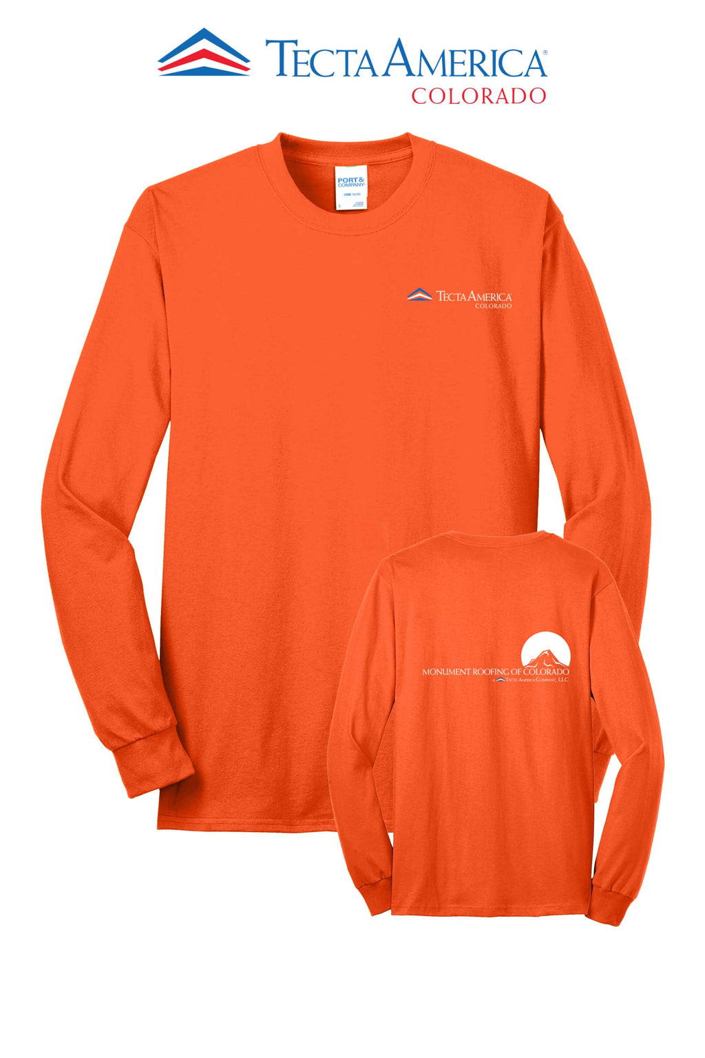 Port & Co™ Long Sleeve Core Blend Tee - Monument Roofing of Colorado