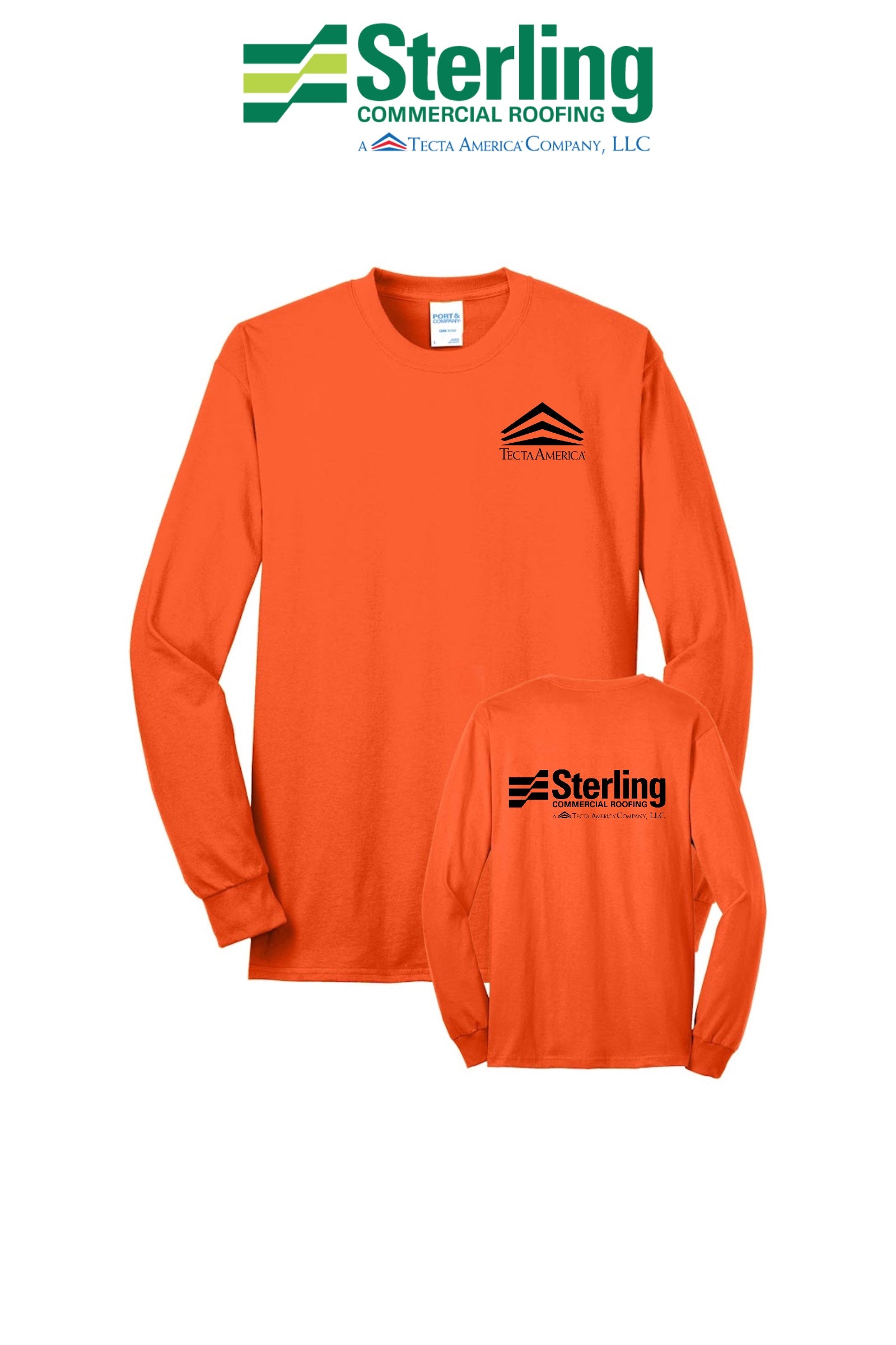 Port & Co™ Long Sleeve Core Blend Tee - Sterling, A Tecta American Company LLC