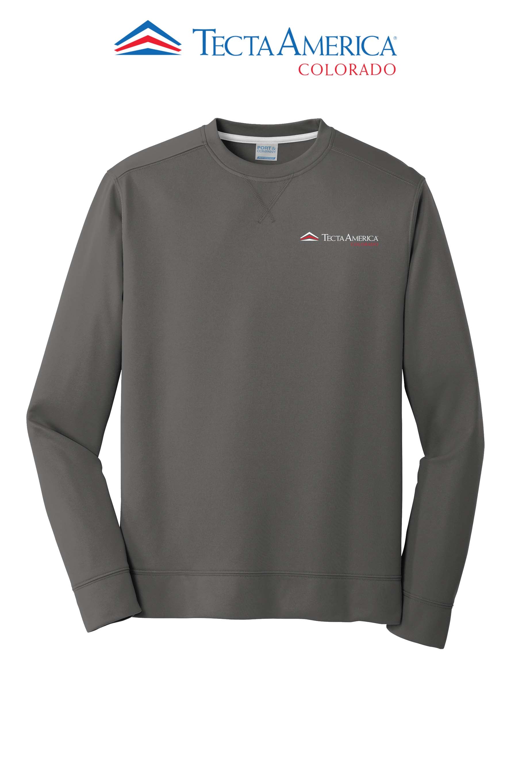 Port & Co™ Performance Fleece Crewneck Sweatshirt - Monument Roofing of Colorado