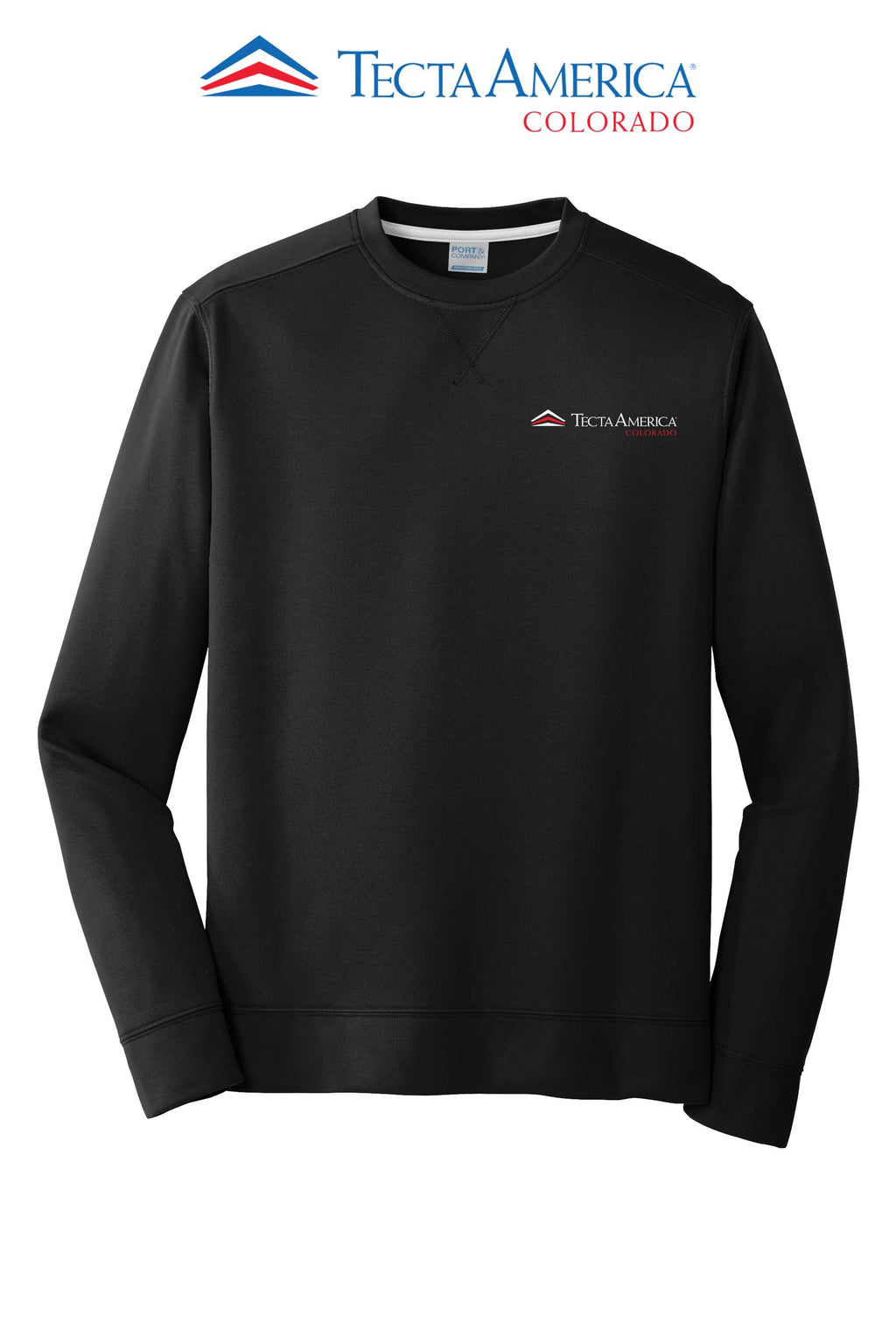 Port & Co™ Performance Fleece Crewneck Sweatshirt - Monument Roofing of Colorado