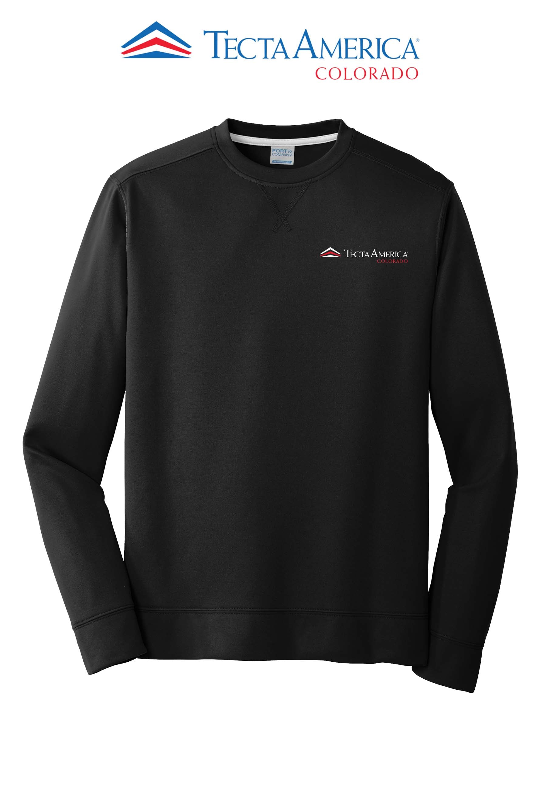Port & Co™ Performance Fleece Crewneck Sweatshirt - Monument Roofing of Colorado