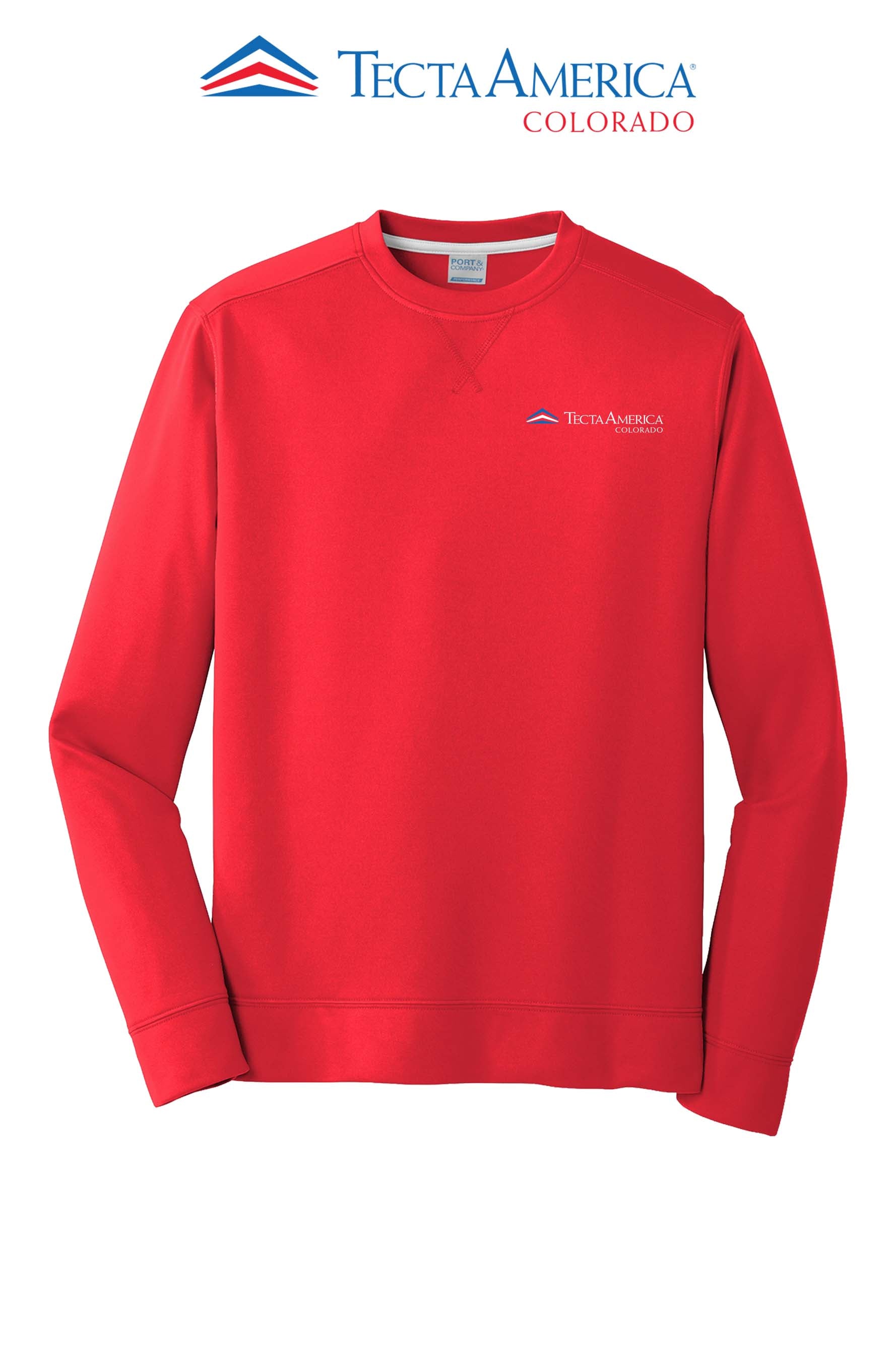 Port & Co™ Performance Fleece Crewneck Sweatshirt - Monument Roofing of Colorado