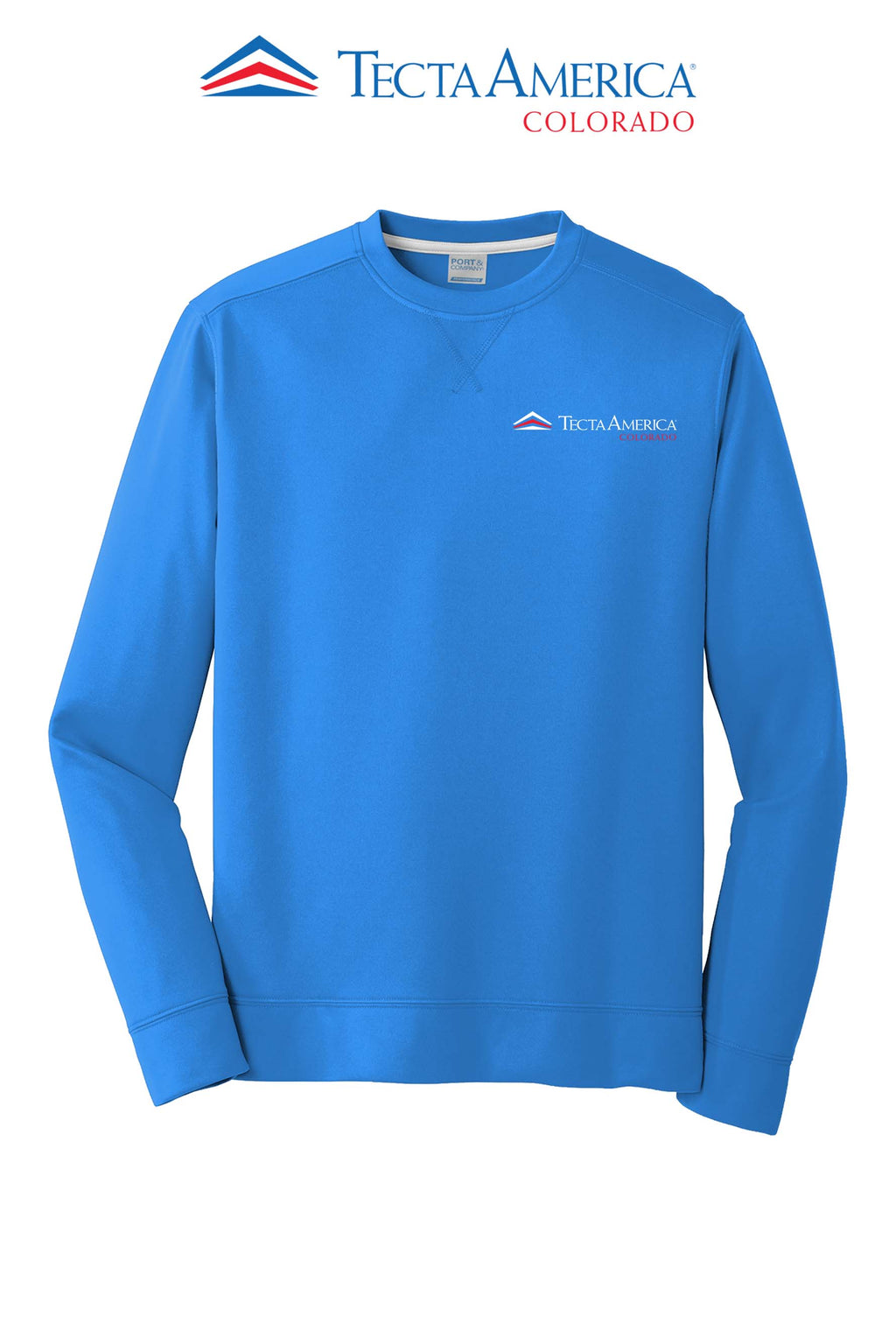Port & Co™ Performance Fleece Crewneck Sweatshirt - Monument Roofing of Colorado