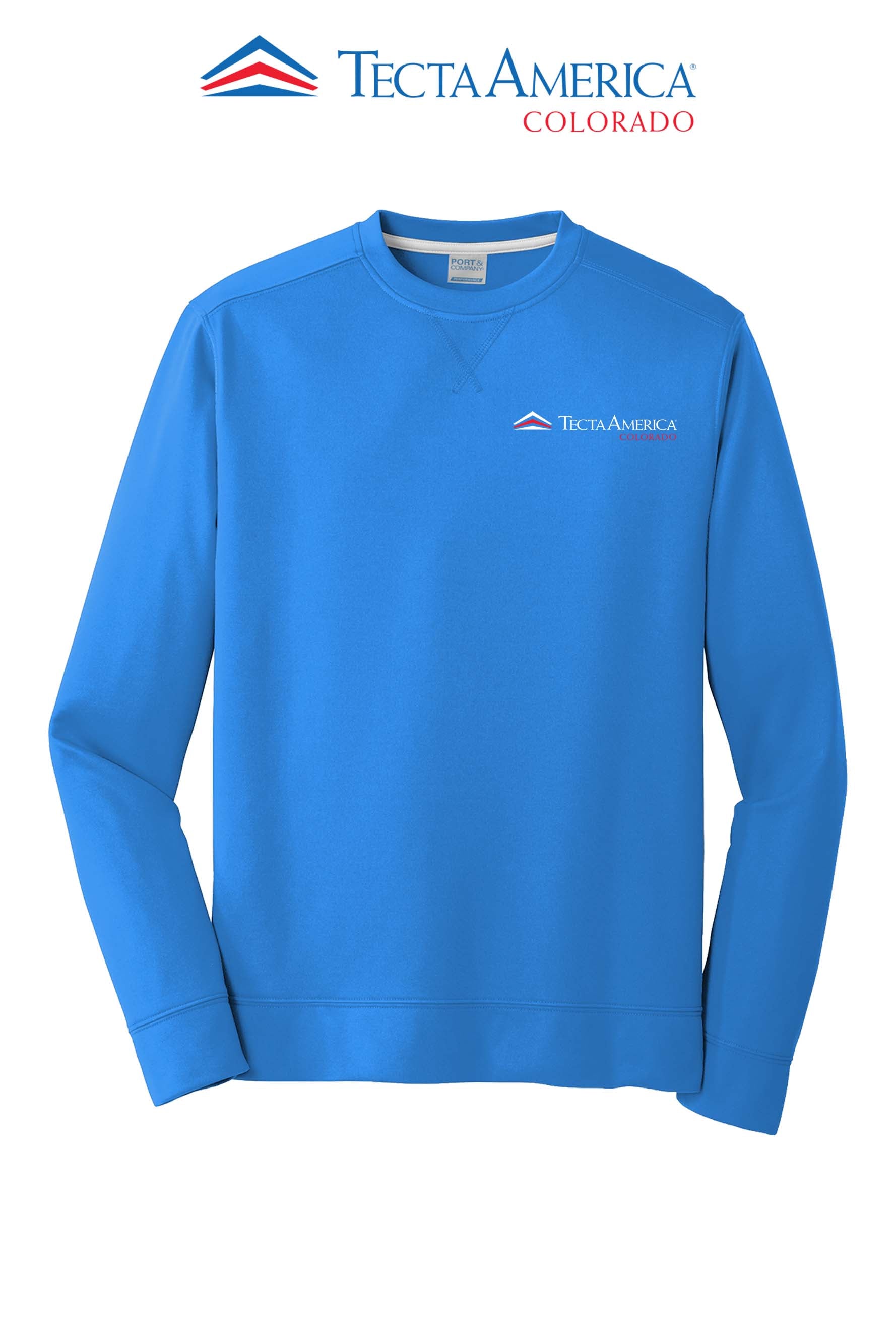 Port & Co™ Performance Fleece Crewneck Sweatshirt - Monument Roofing of Colorado