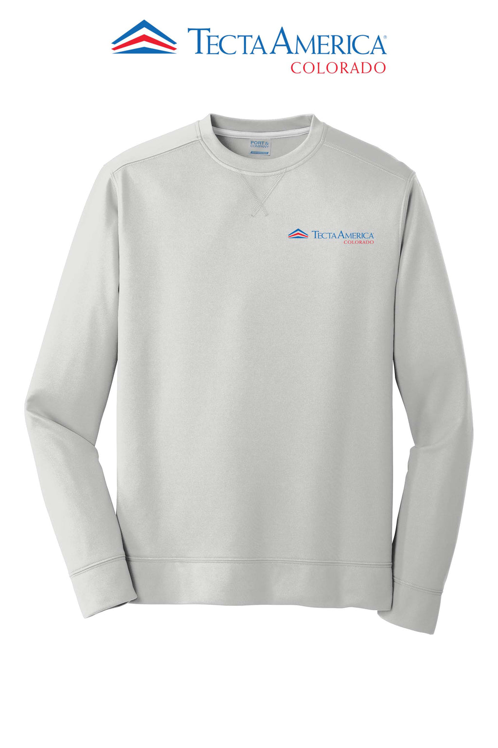 Port & Co™ Performance Fleece Crewneck Sweatshirt - Monument Roofing of Colorado