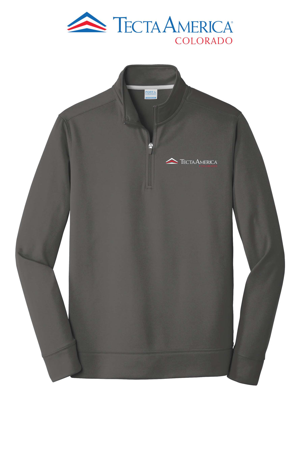 Port & Co™ Performance Fleece 1/4-Zip Pullover Sweatshirt - Monument Roofing of Colorado