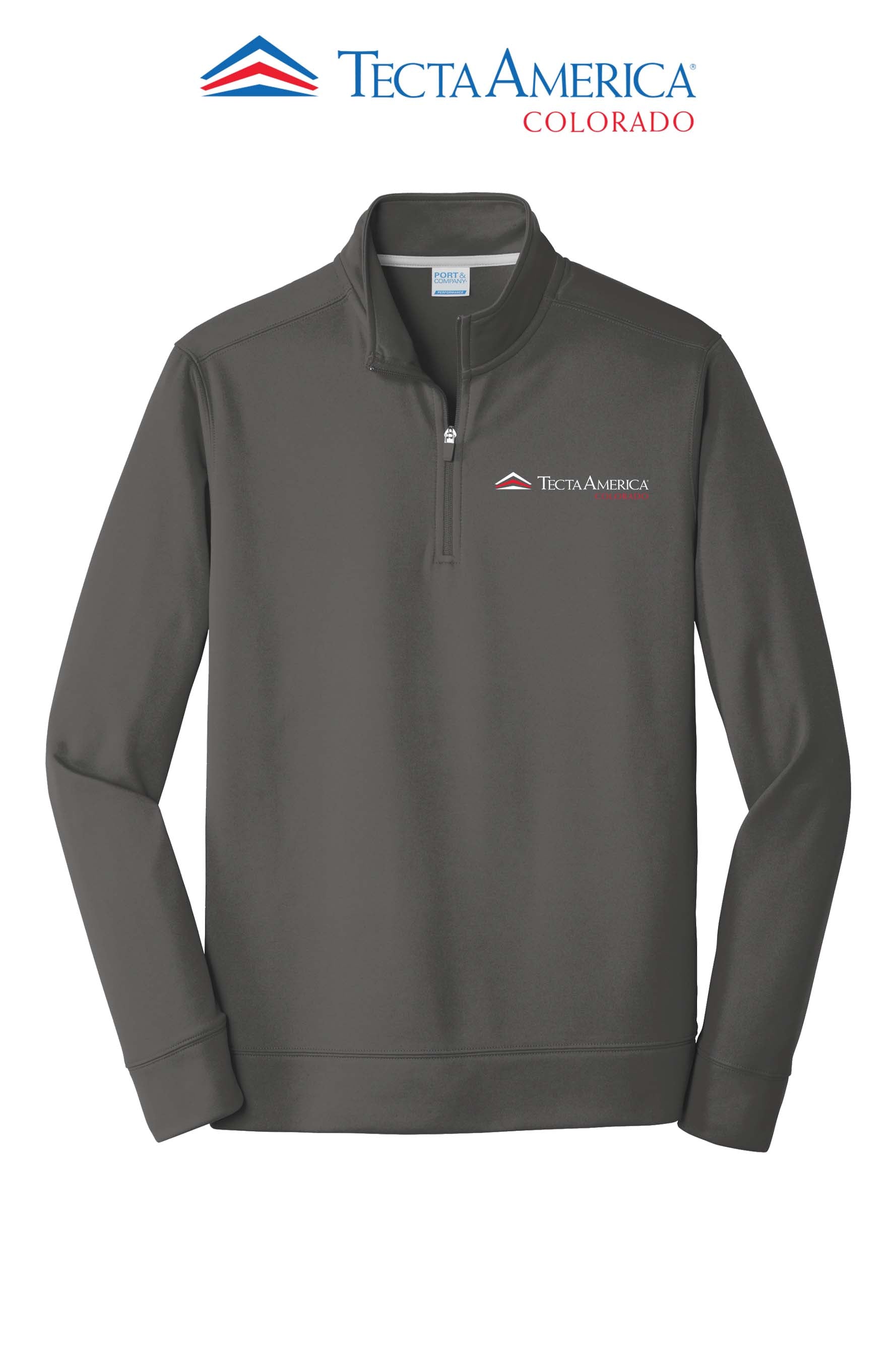 Port & Co™ Performance Fleece 1/4-Zip Pullover Sweatshirt - Monument Roofing of Colorado