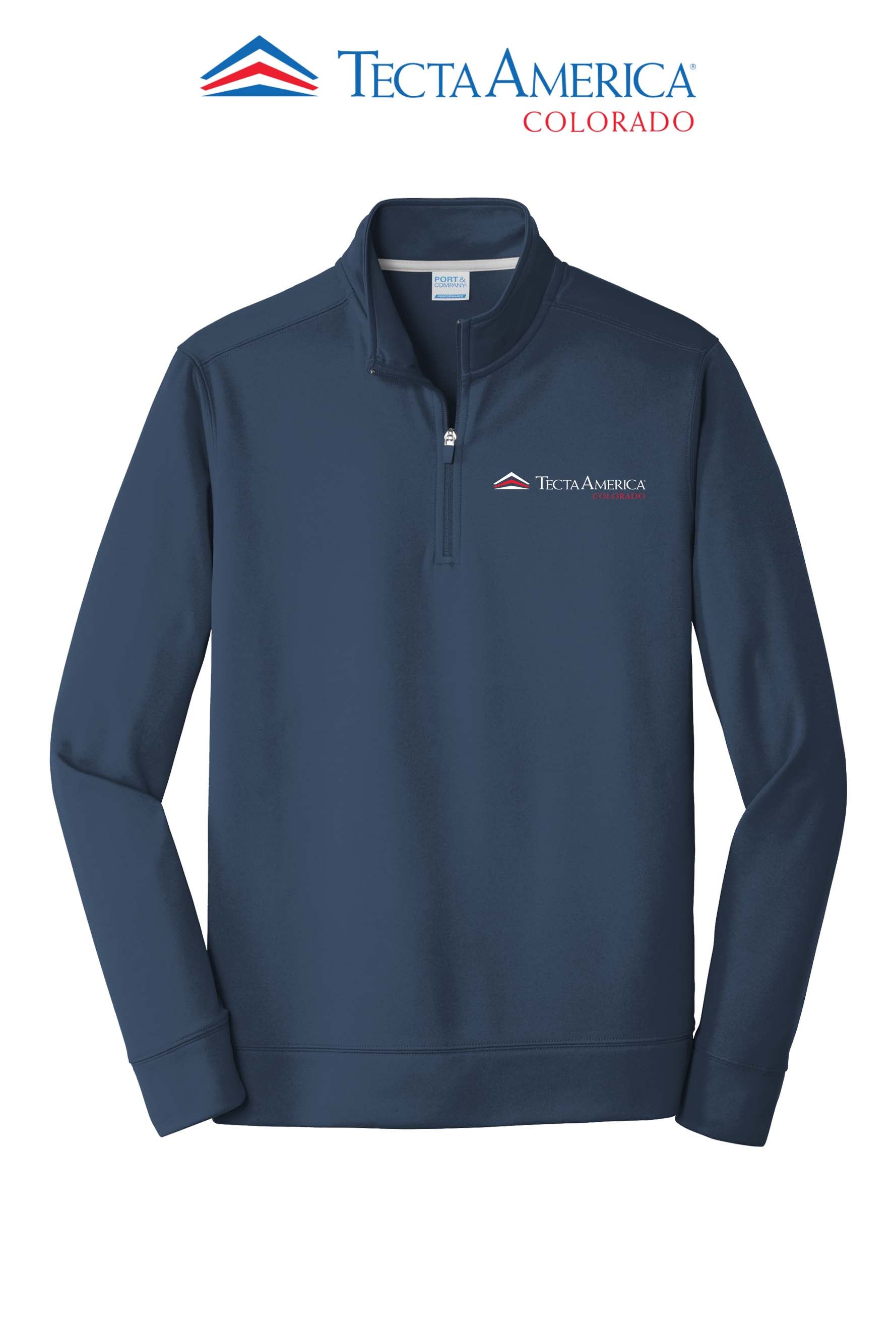 Port & Co™ Performance Fleece 1/4-Zip Pullover Sweatshirt - Monument Roofing of Colorado