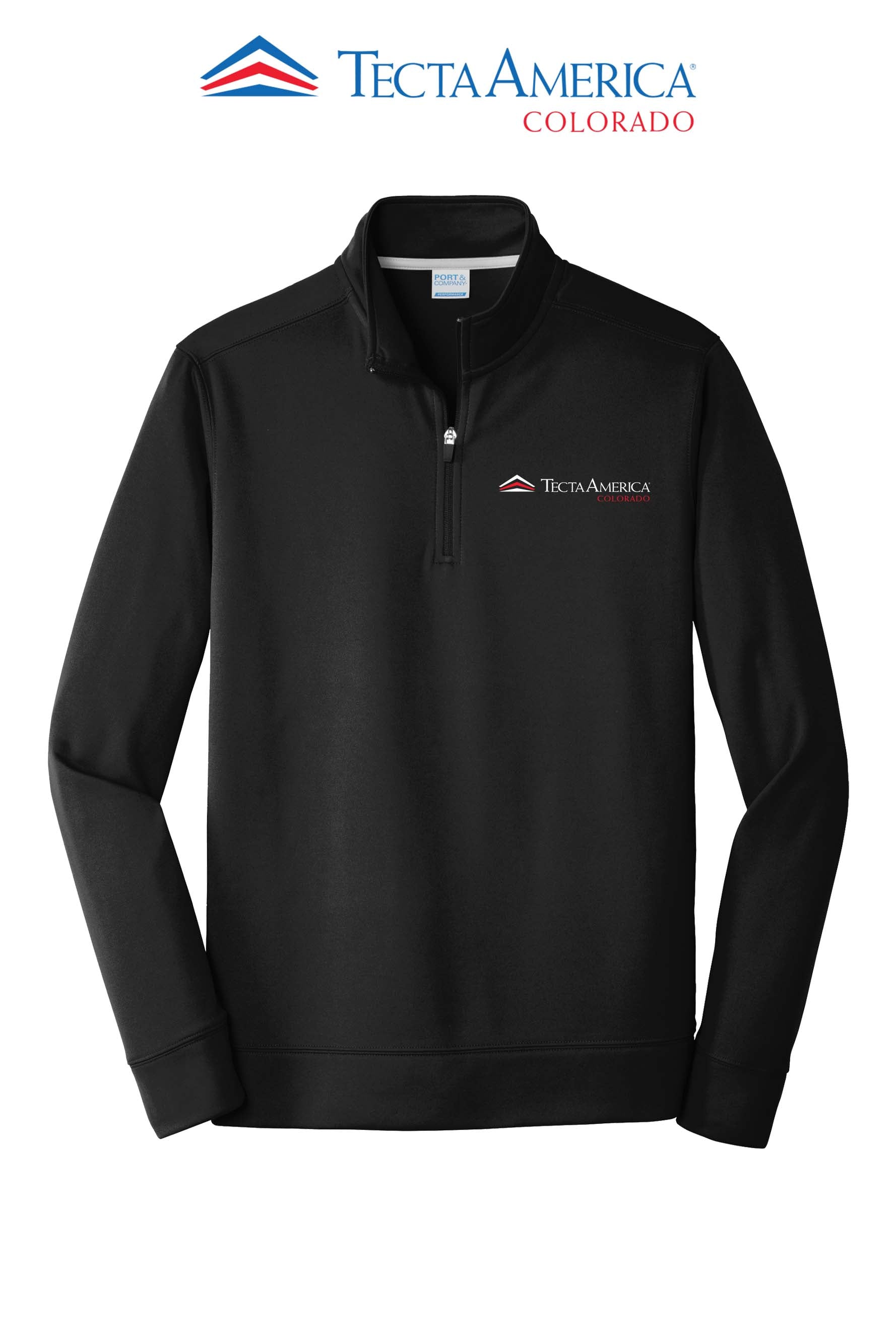 Port & Co™ Performance Fleece 1/4-Zip Pullover Sweatshirt - Monument Roofing of Colorado