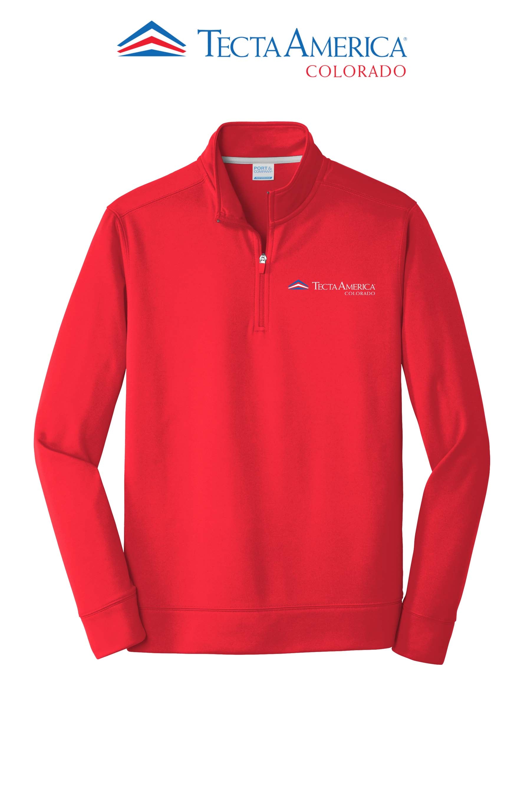 Port & Co™ Performance Fleece 1/4-Zip Pullover Sweatshirt - Monument Roofing of Colorado