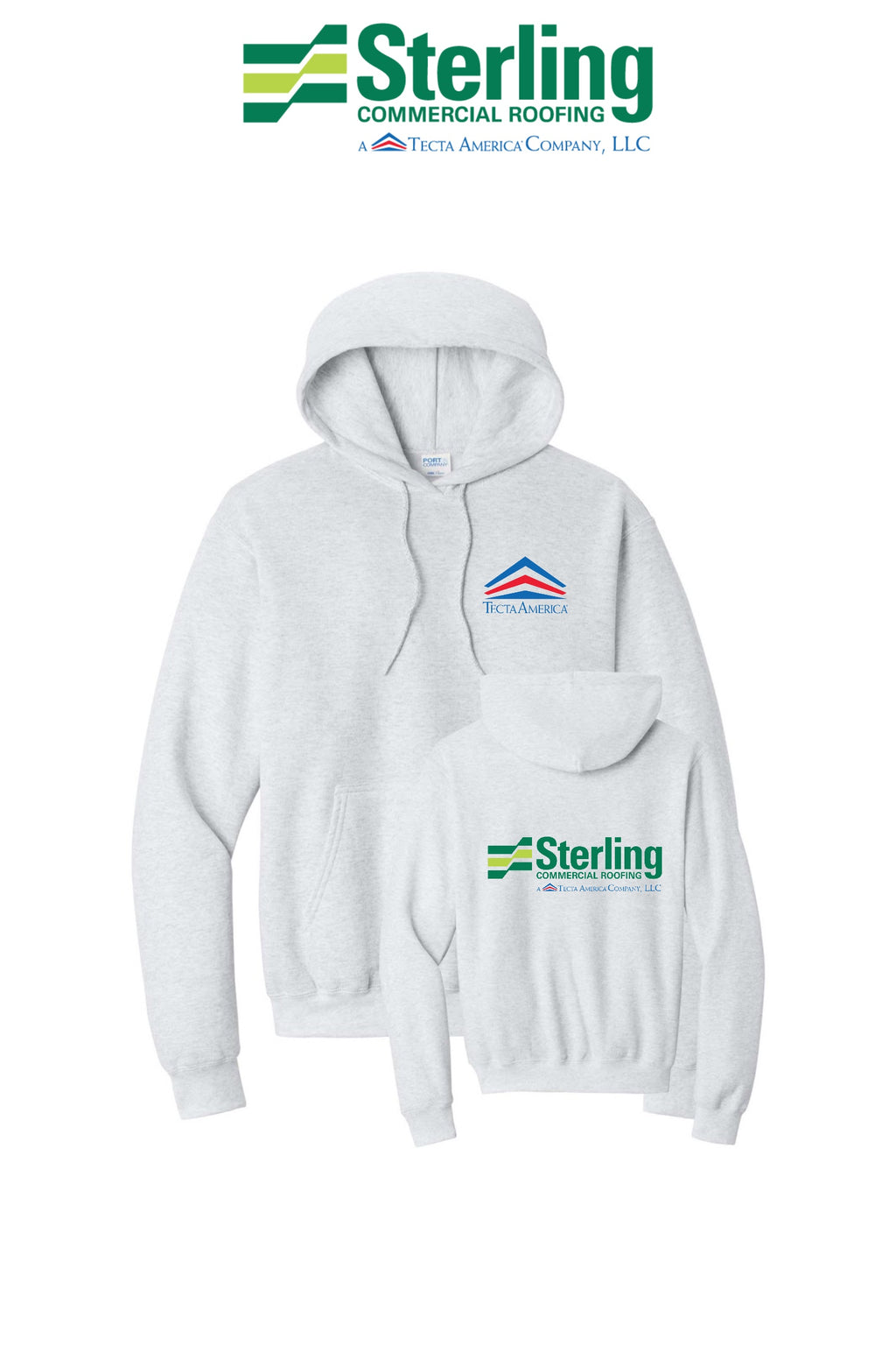 Port & Co™ Core Fleece Pullover Hooded Sweatshirt - Sterling, A Tecta American Company LLC