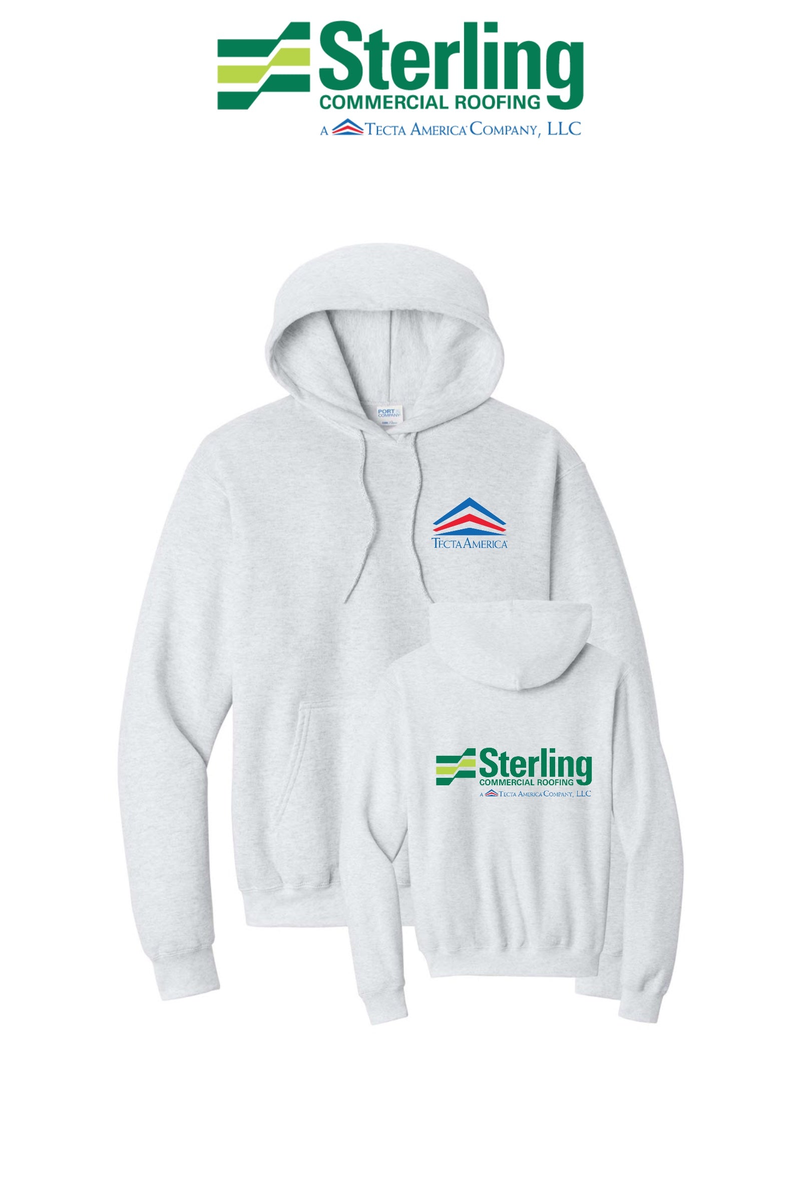 Port & Co™ Core Fleece Pullover Hooded Sweatshirt - Sterling, A Tecta American Company LLC