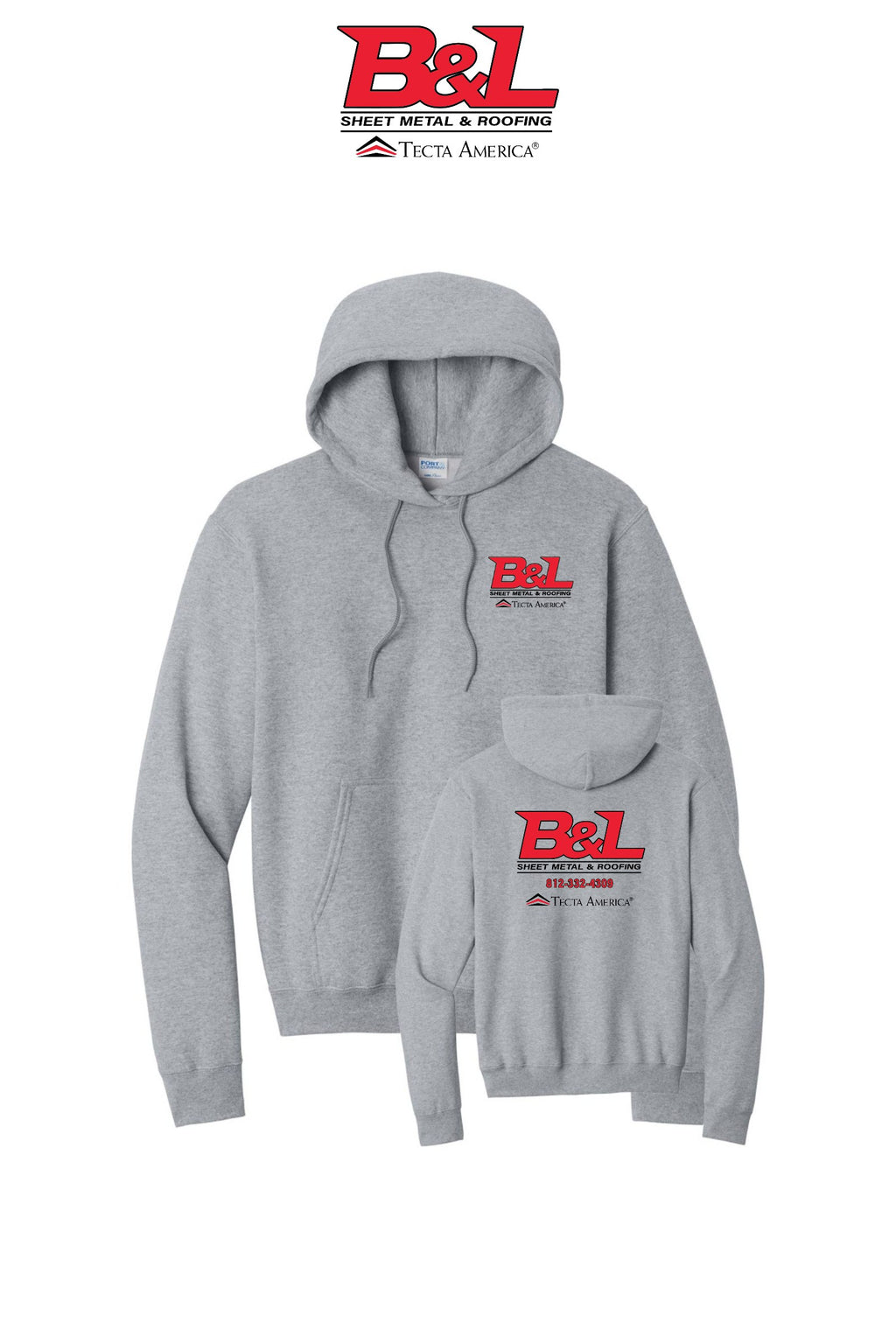 Port & Co™ Core Fleece Pullover Hooded Sweatshirt - B&L Sheet Metal & Roofing