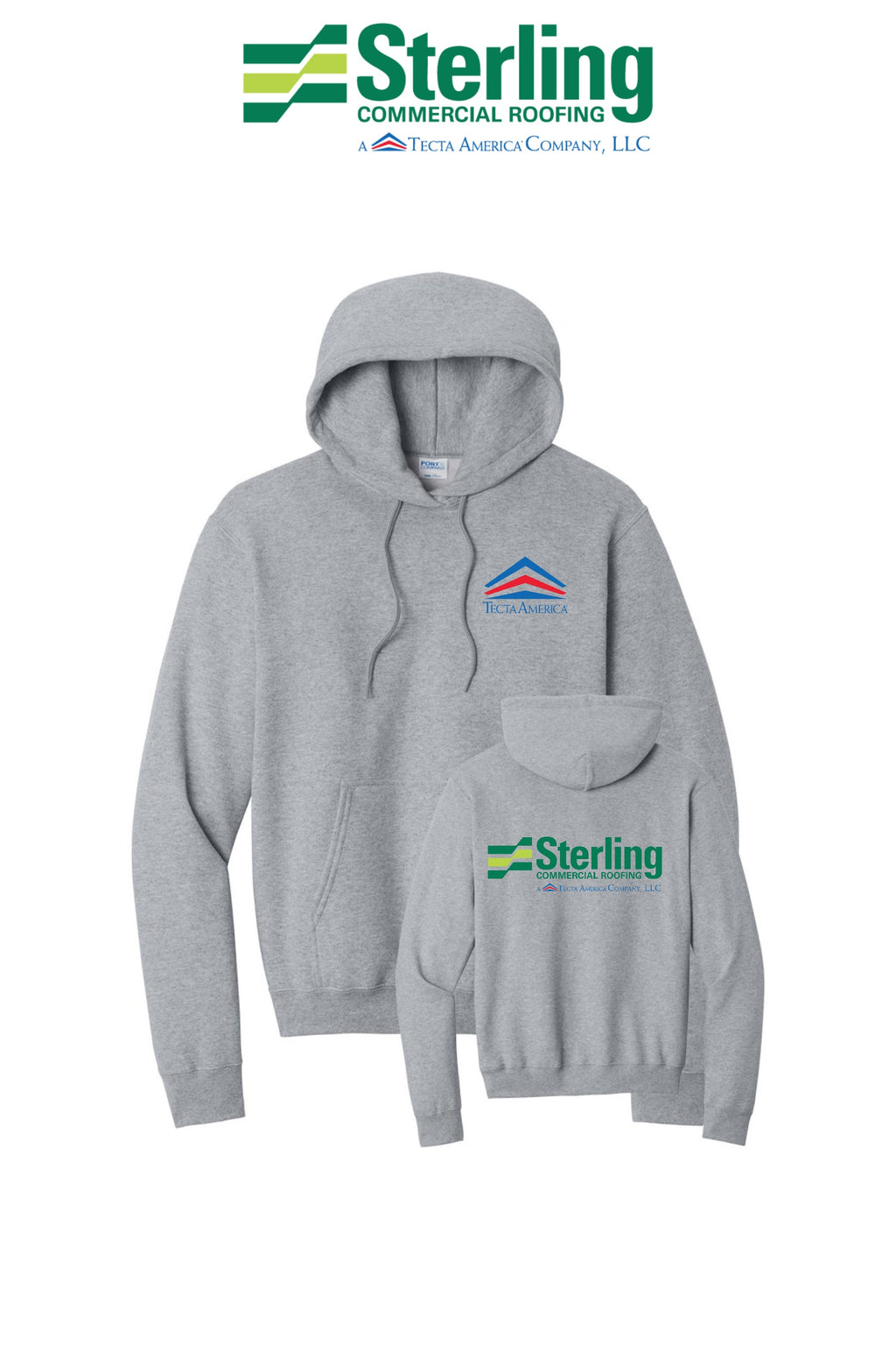 Port & Co™ Core Fleece Pullover Hooded Sweatshirt - Sterling, A Tecta American Company LLC