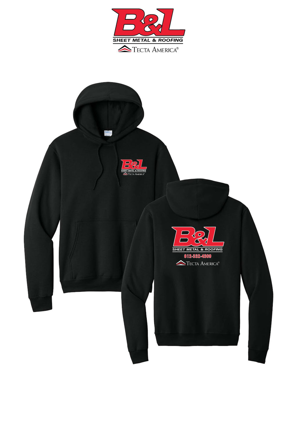 Port & Co™ Core Fleece Pullover Hooded Sweatshirt - B&L Sheet Metal & Roofing