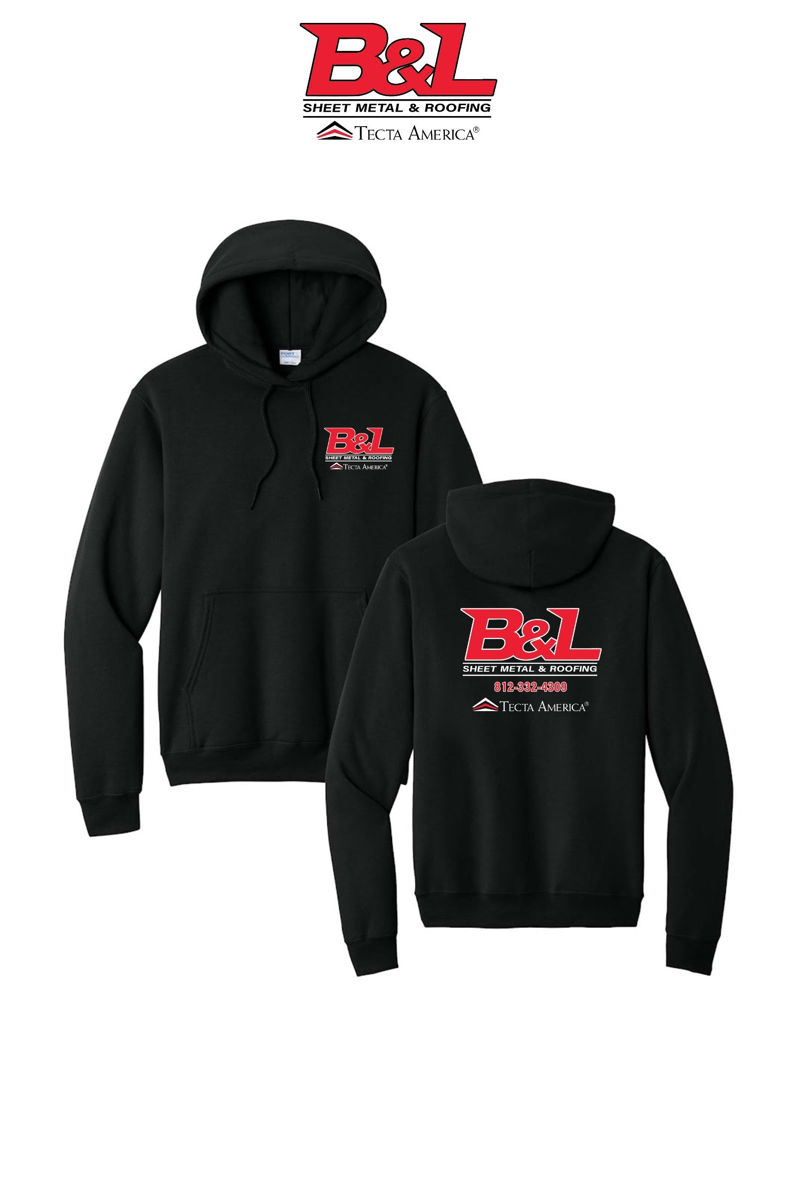 Port & Co™ Core Fleece Pullover Hooded Sweatshirt - B&L Sheet Metal & Roofing