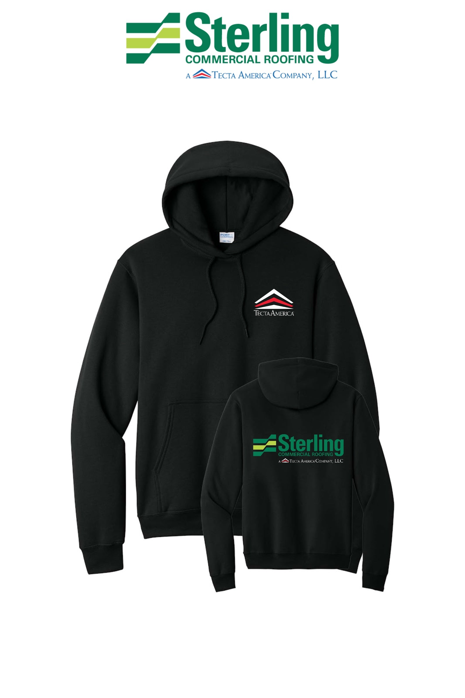 Port & Co™ Core Fleece Pullover Hooded Sweatshirt - Sterling, A Tecta American Company LLC