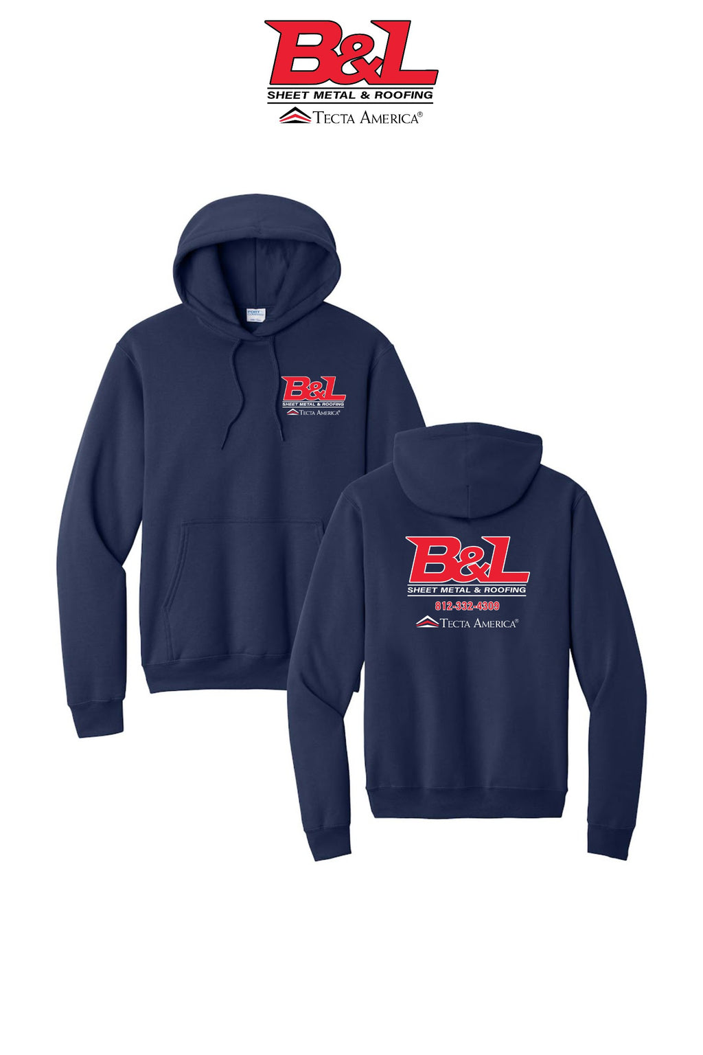 Port & Co™ Core Fleece Pullover Hooded Sweatshirt - B&L Sheet Metal & Roofing
