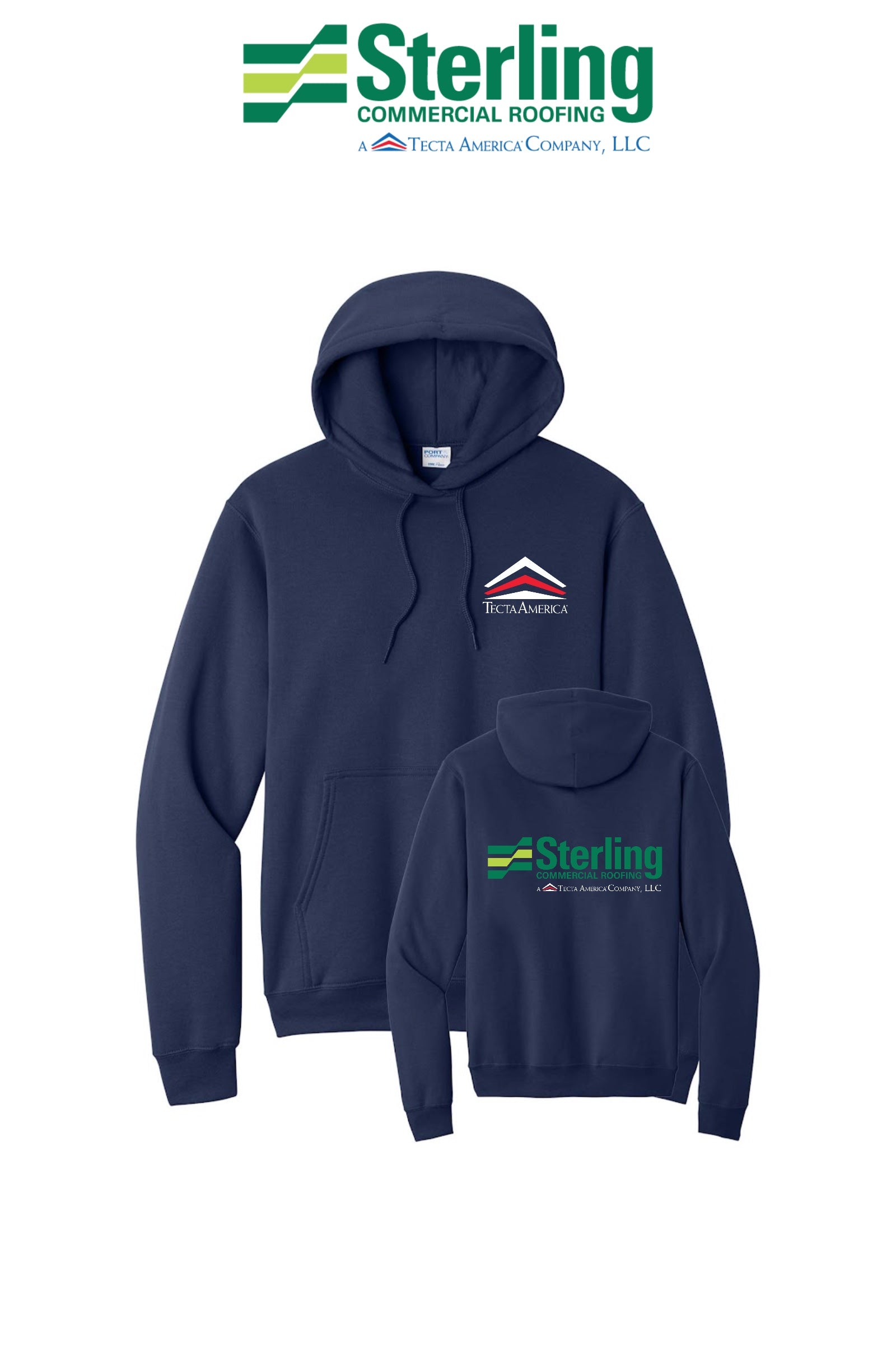 Port & Co™ Core Fleece Pullover Hooded Sweatshirt - Sterling, A Tecta American Company LLC
