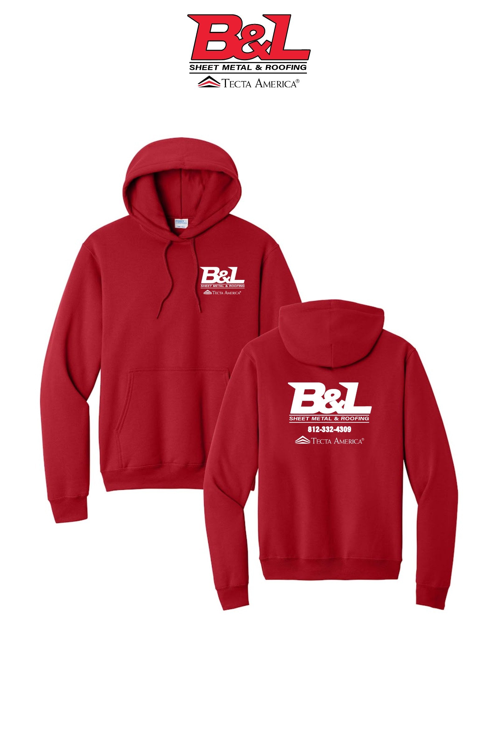 Port & Co™ Core Fleece Pullover Hooded Sweatshirt - B&L Sheet Metal & Roofing